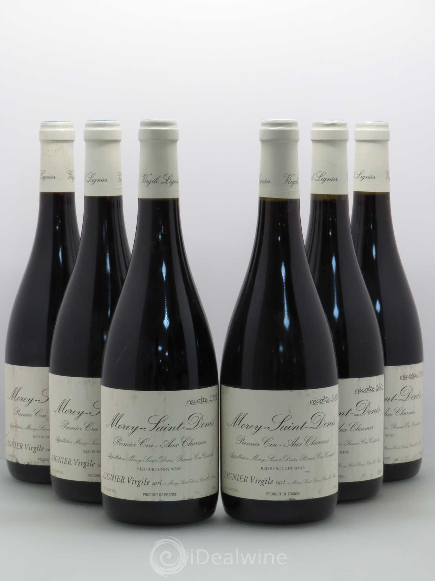 Morey Saint-Denis 1er Cru Aux charmes Domaine Virgile Lignier 2003 - Lot de 6 bouteilles - 0