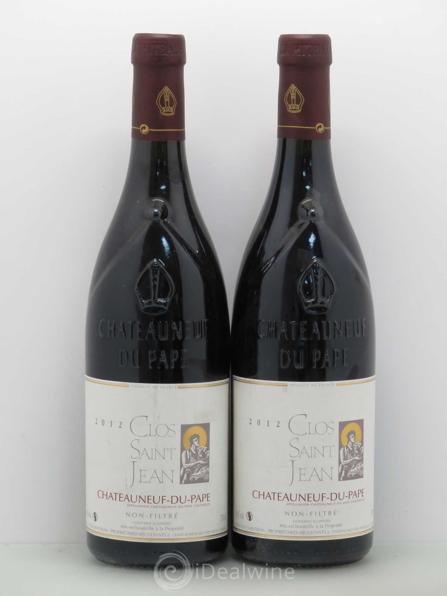 Châteauneuf-du-Pape Clos Saint-Jean Pascal et Vincent Maurel 2012 - Lot de 2 bouteilles - 0