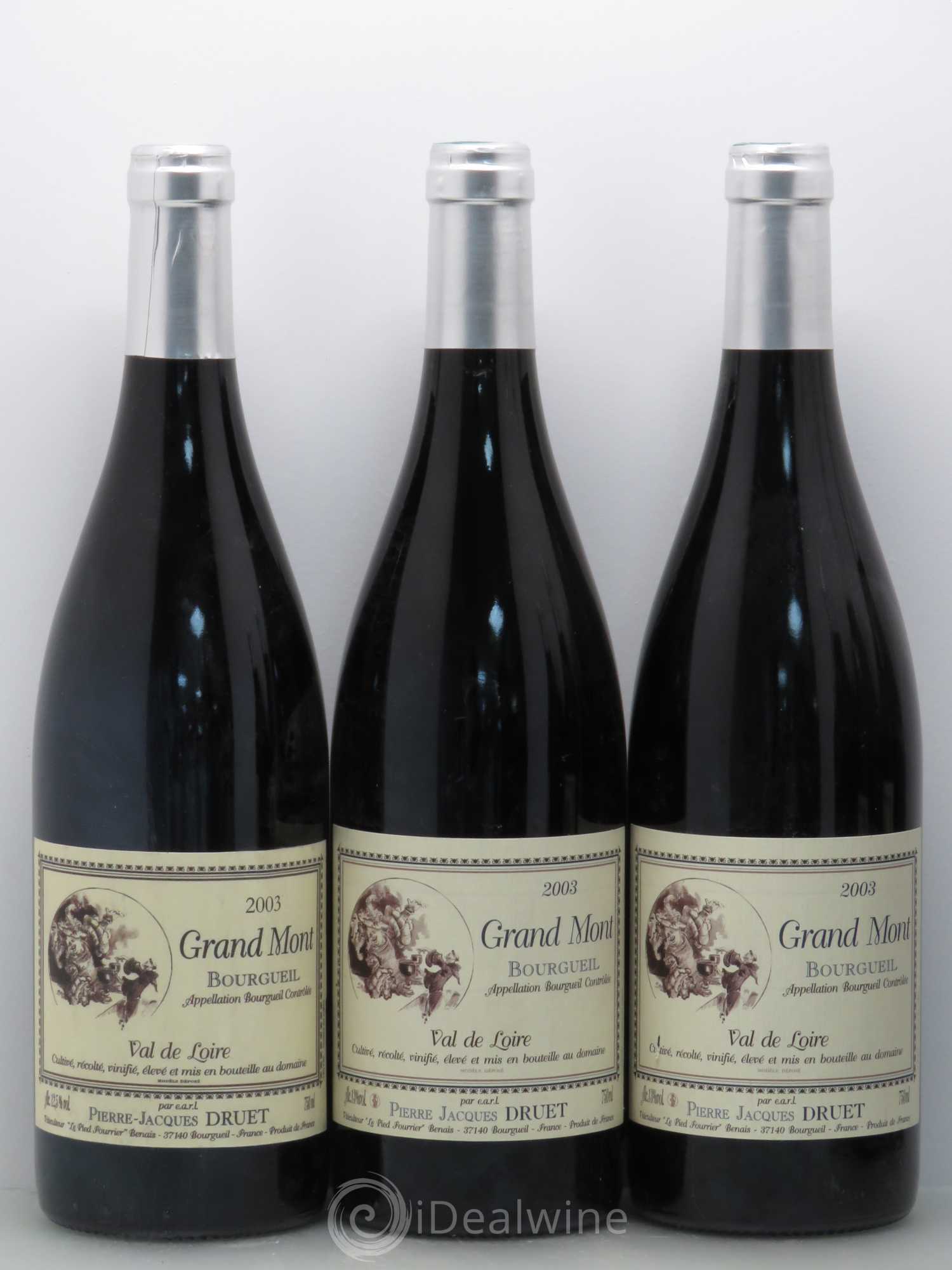 Bourgueil Grand Mont Pierre Jacques Druet 2003 - Lot de 12 bouteilles - 3