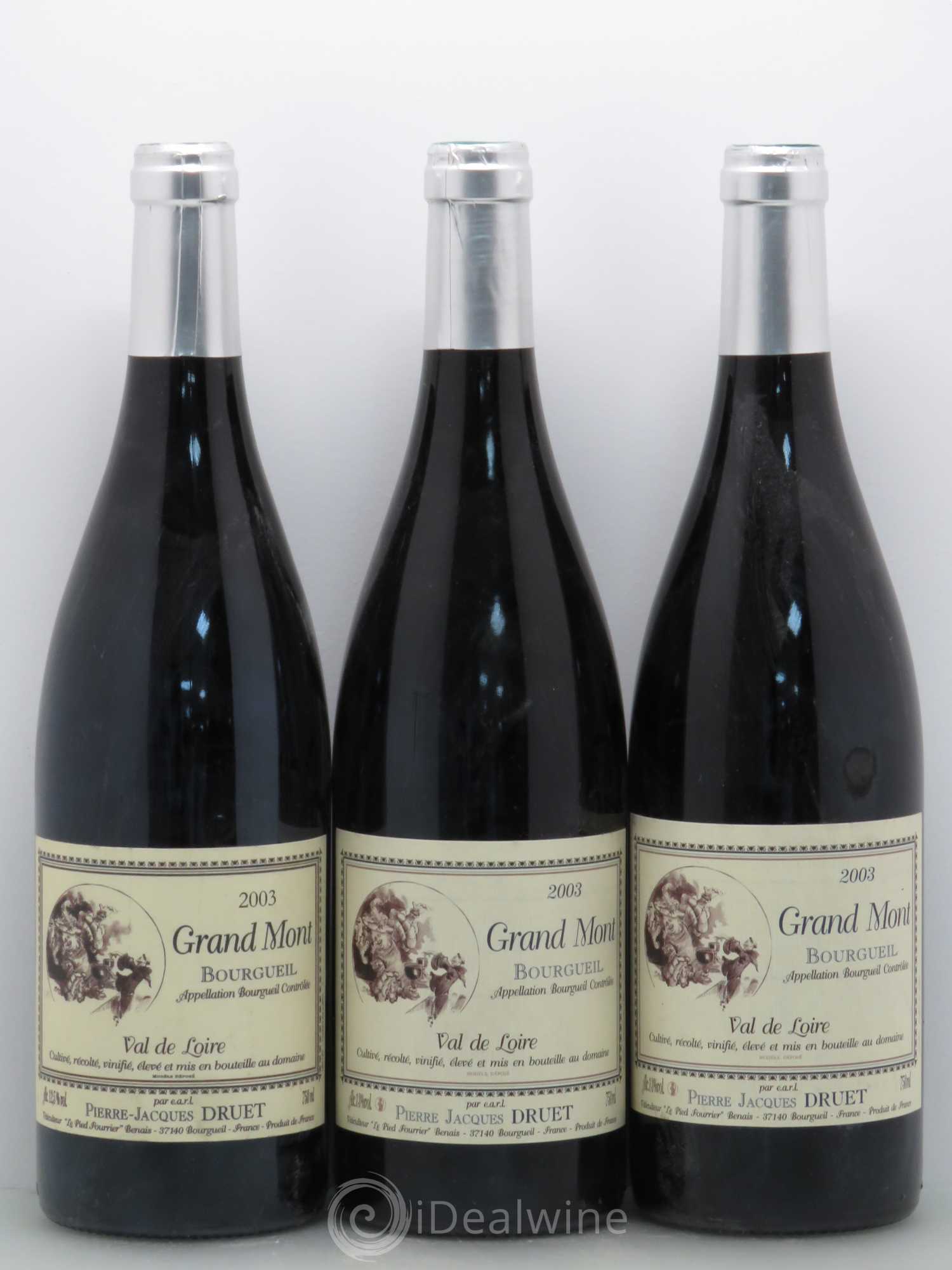 Bourgueil Grand Mont Pierre Jacques Druet 2003 - Lot de 12 bouteilles - 4