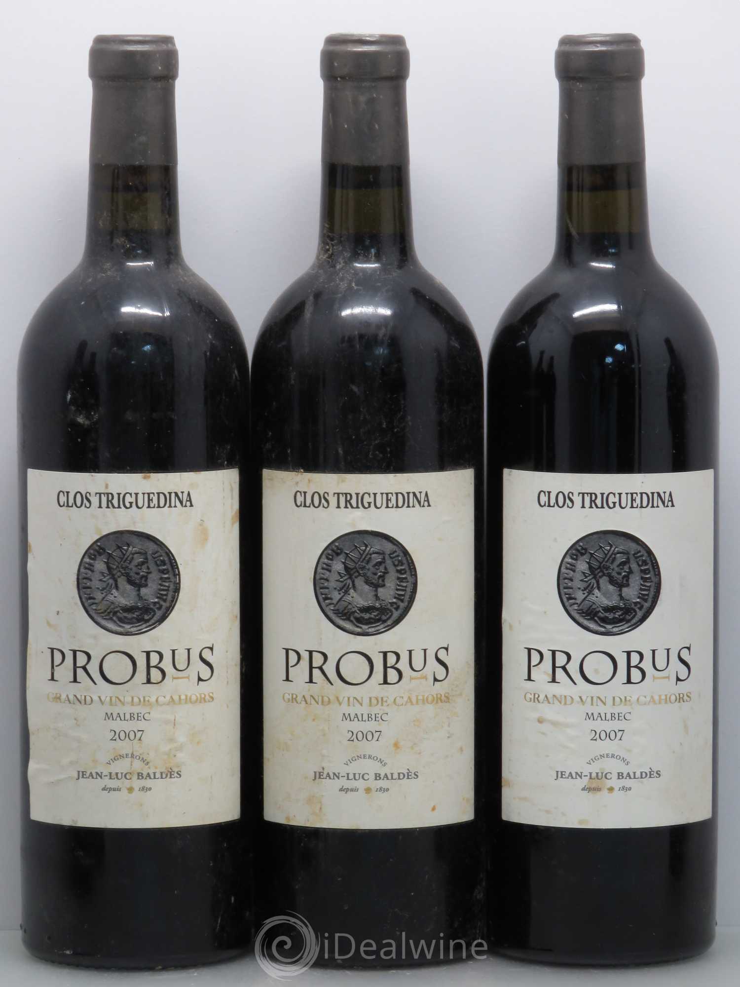 Cahors Clos Triguedina  Probus Jean-Luc Baldès 2007 - Lot de 6 bouteilles - 1