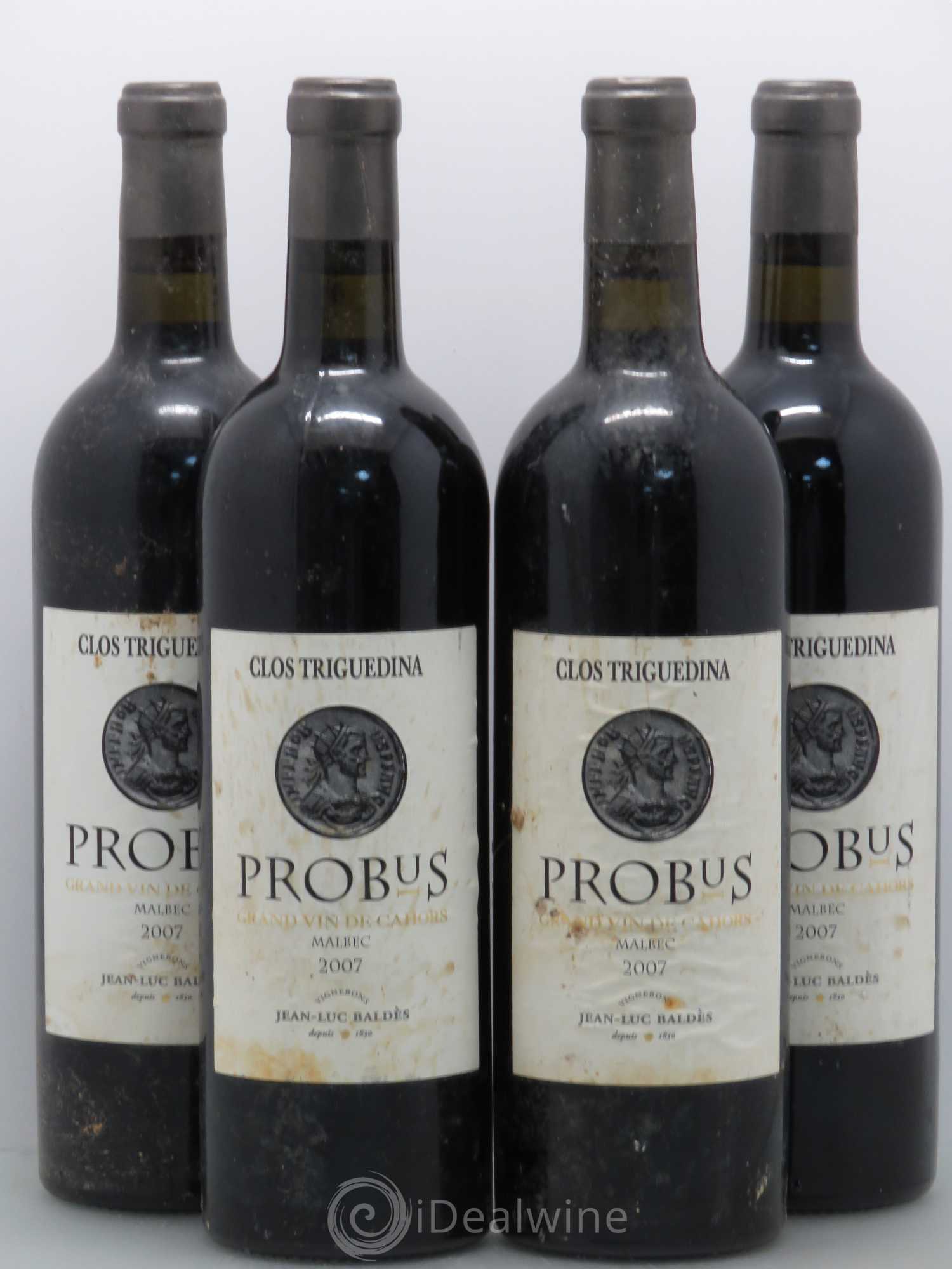 Cahors Clos Triguedina Probus Jean-Luc Baldès 2007 - Lot de 4 bouteilles - 0
