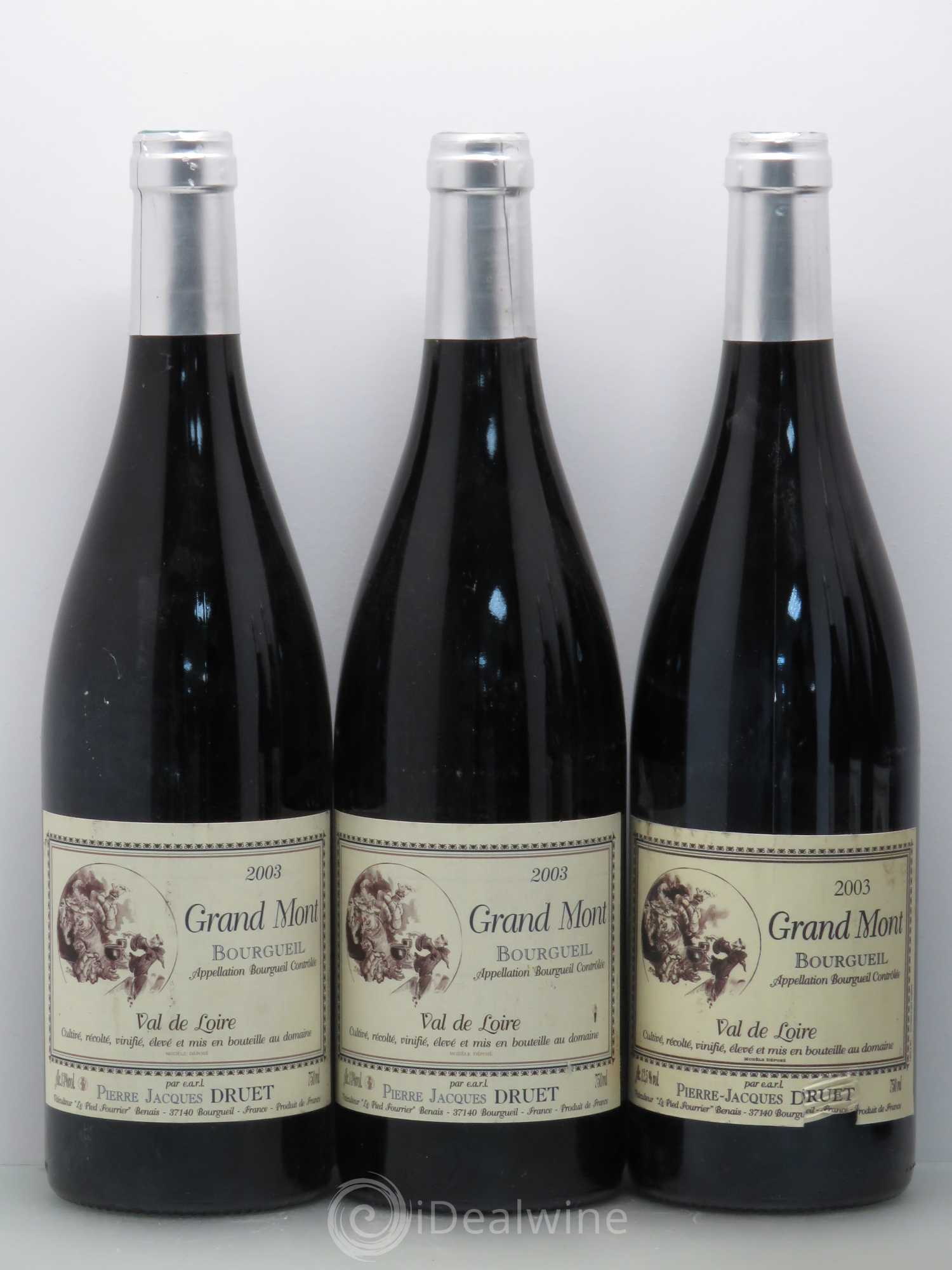 Bourgueil Grand Mont Pierre Jacques Druet 2003 - Lot de 9 bouteilles - 2