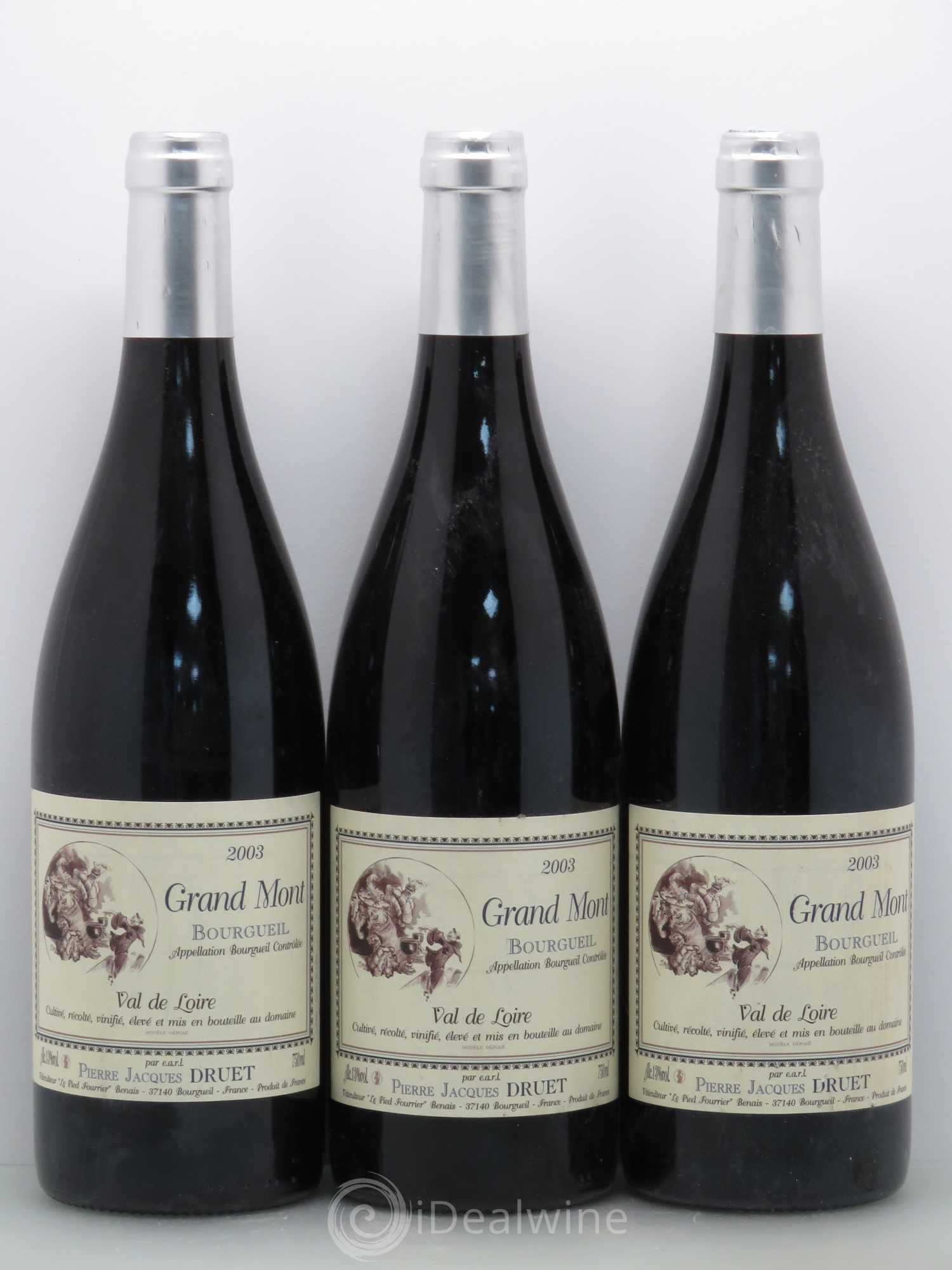 Bourgueil Grand Mont Pierre Jacques Druet 2003 - Lot de 9 bouteilles - 3