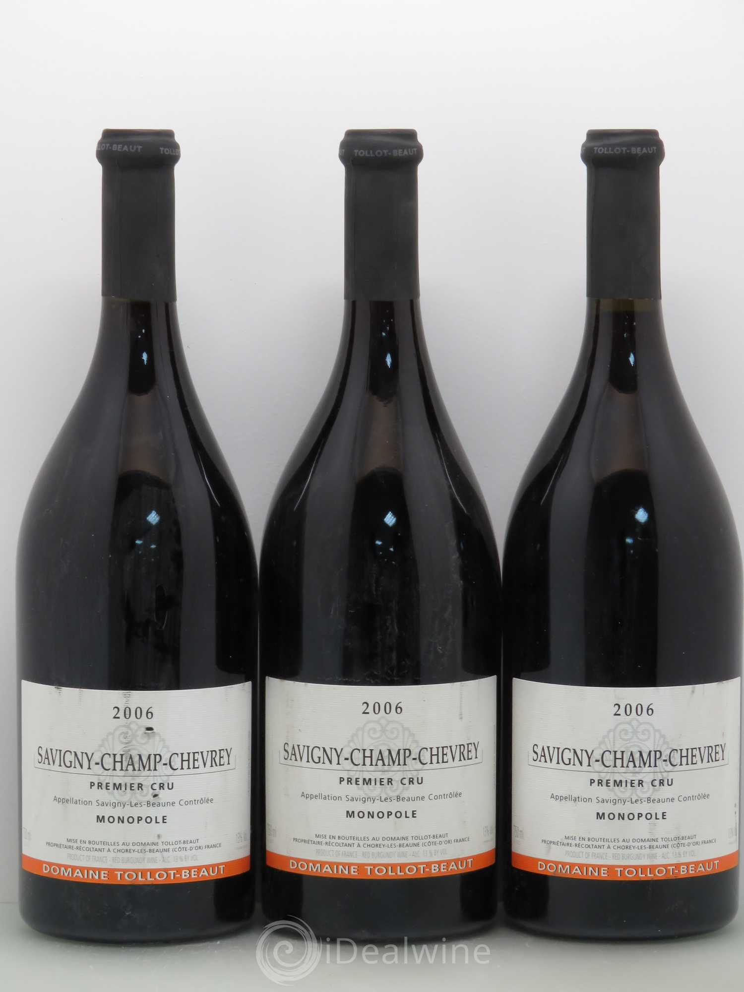 Savigny-lès-Beaune 1er Cru Champ Chevrey Tollot-Beau 2006 - Posten von 6 Flaschen - 2
