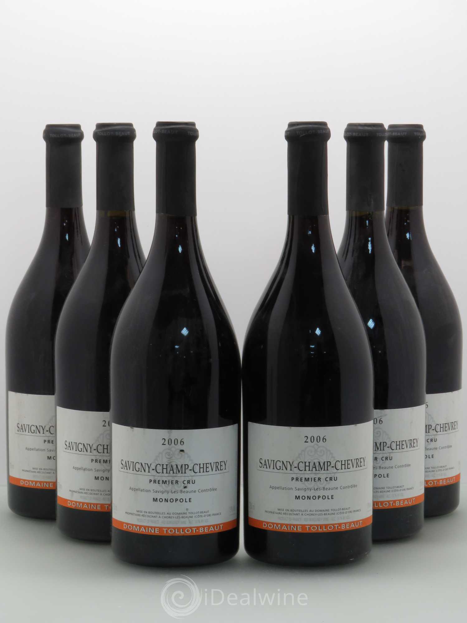 Savigny-lès-Beaune 1er Cru Champ Chevrey Tollot-Beau 2006 - Posten von 6 Flaschen - 0