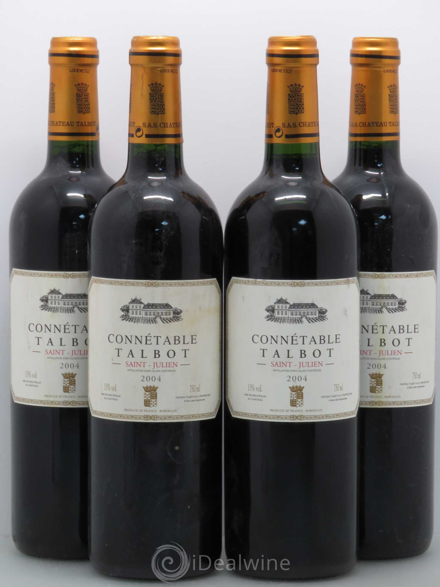 Connétable de Talbot Second Vin 2004 - Posten von 4 Flaschen - 0