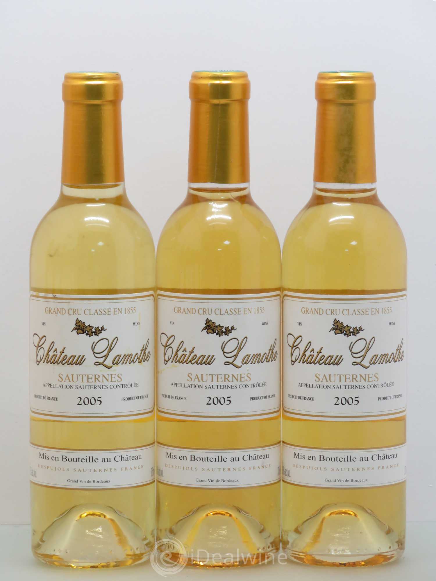 Château Lamothe 2ème Grand Cru Classé 2005 - Posten von 12 Demi-Flaschen - 2