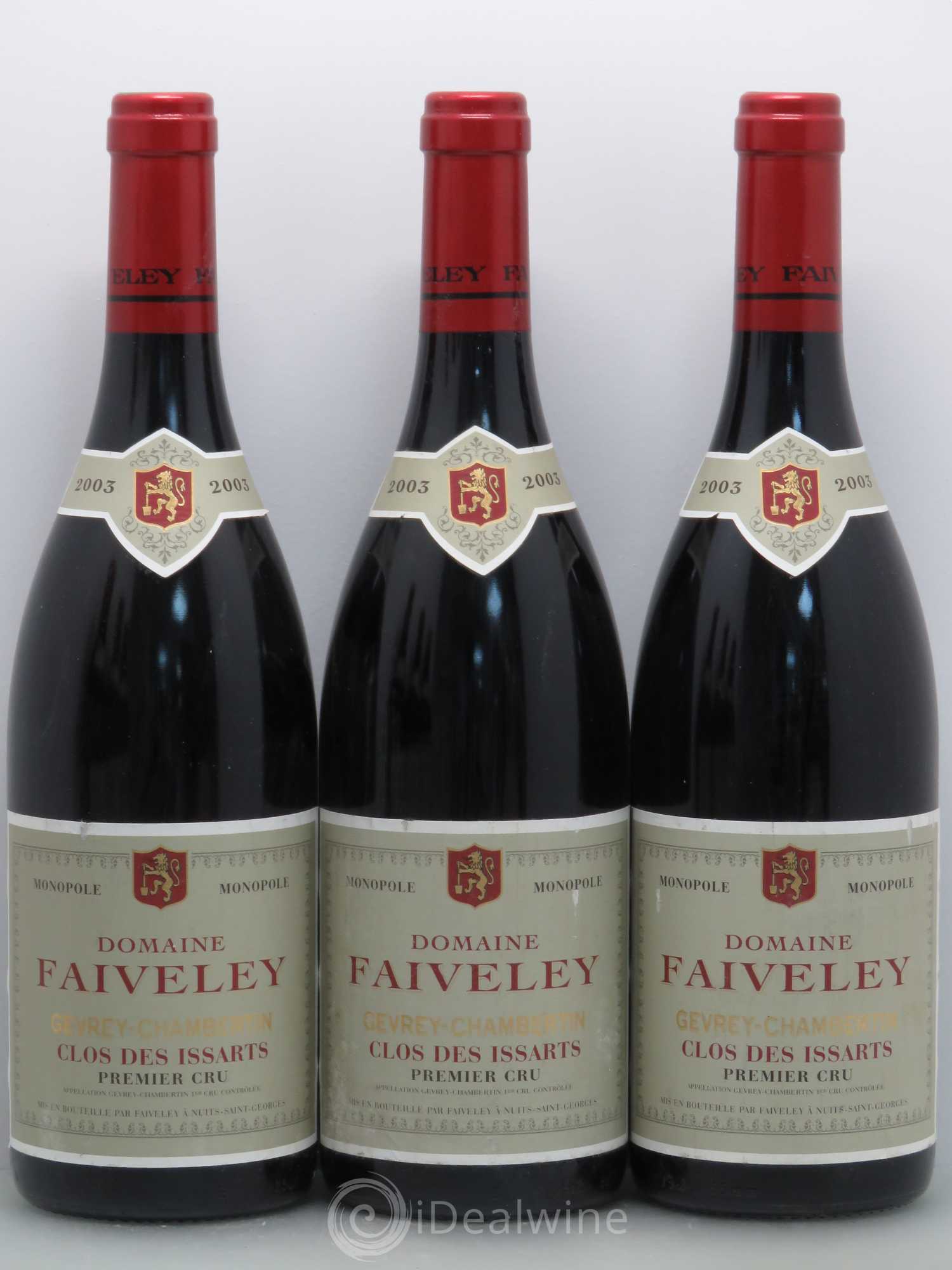 Gevrey-Chambertin 1er Cru Clos des Issarts Faiveley 2003 - Lot de 6 bouteilles - 1