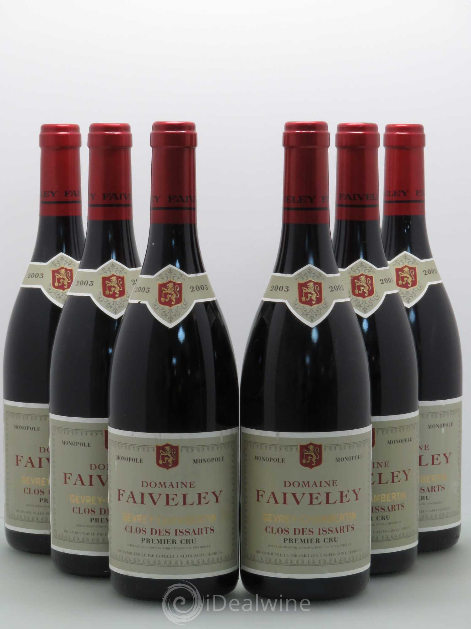 Gevrey-Chambertin 1er Cru Clos des Issarts Faiveley 2003 - Lot de 6 bouteilles - 0