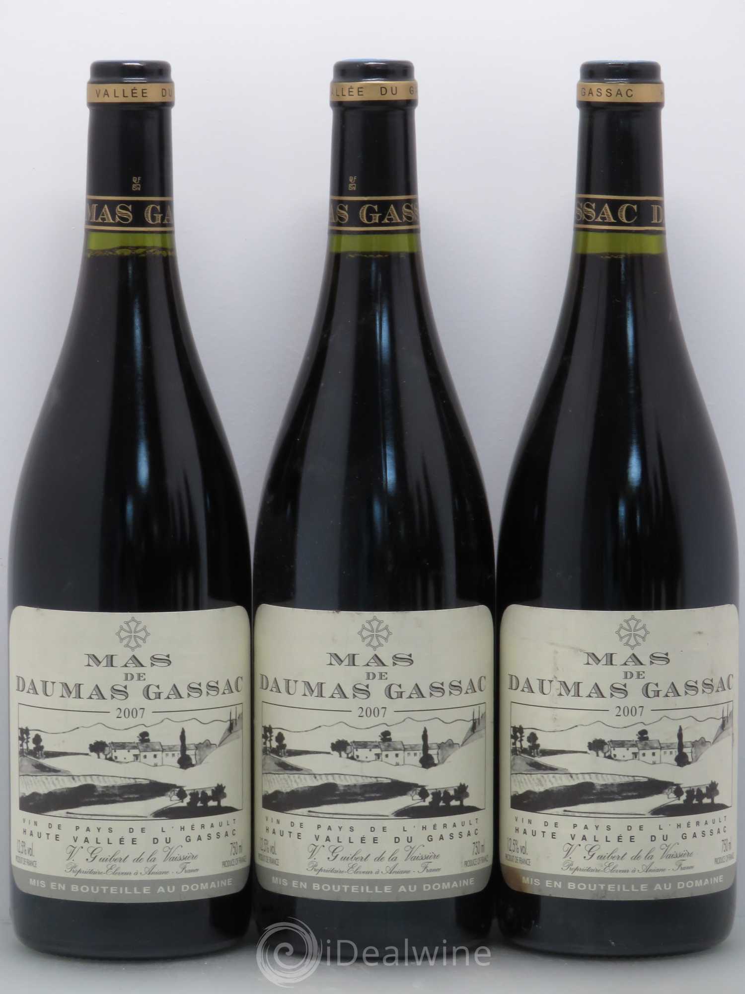 Saint-Guilhem-le-Désert - Cité d'Aniane Mas Daumas Gassac Famille Guibert de La Vaissière 2007 - Lot de 6 bouteilles - 1