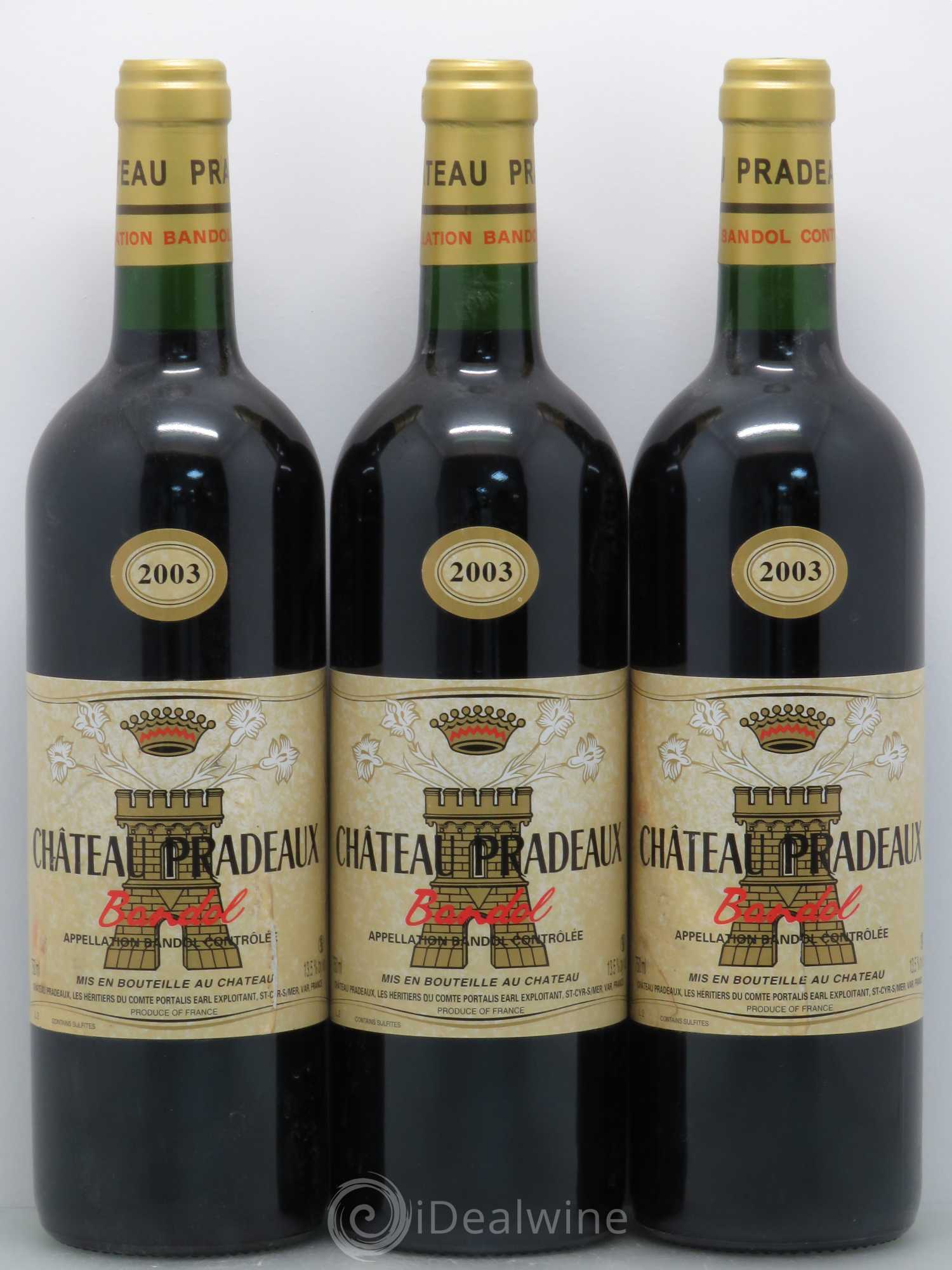 Bandol Château Pradeaux Famille Portalis 2003 - Lot de 6 bouteilles - 2