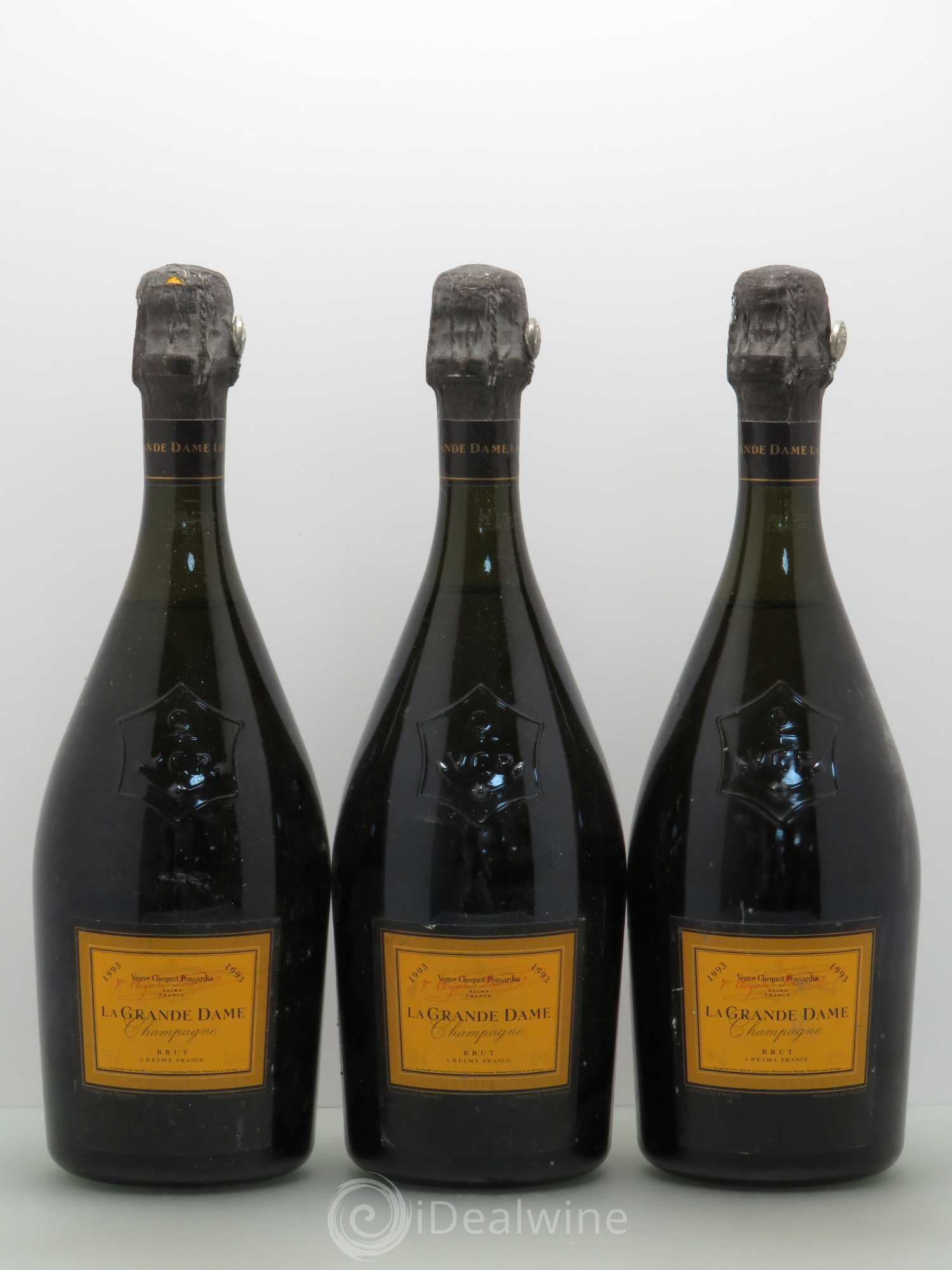 La Grande Dame Veuve Clicquot 1993 - Lot de 3 bouteilles - 0