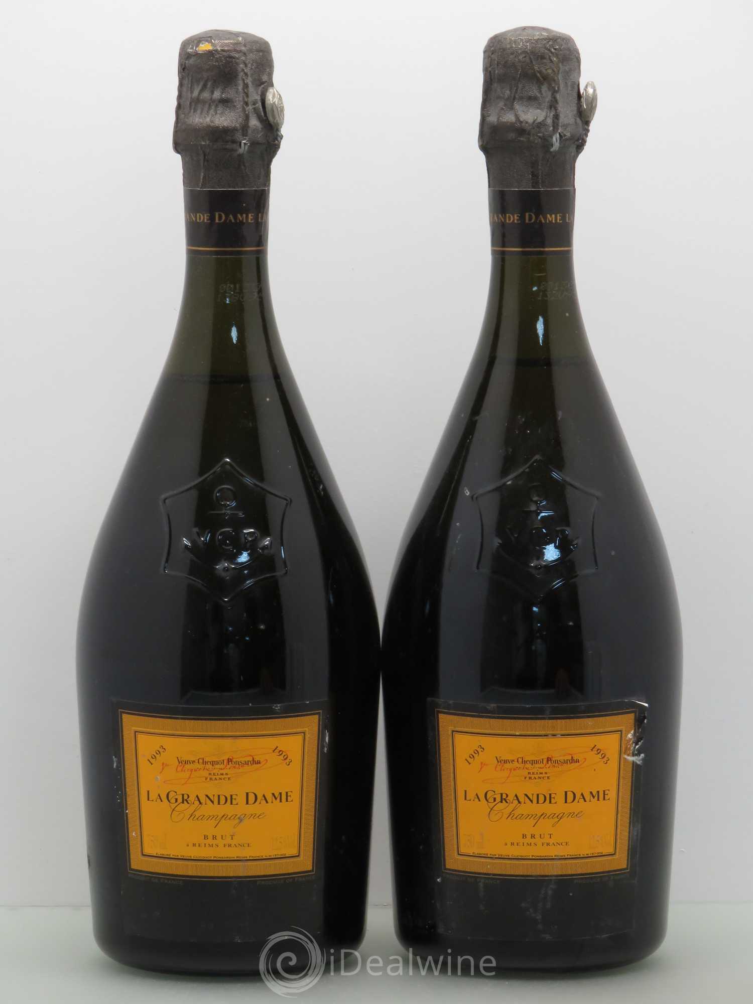 La Grande Dame Veuve Clicquot 1993 - Lot de 2 bouteilles - 0