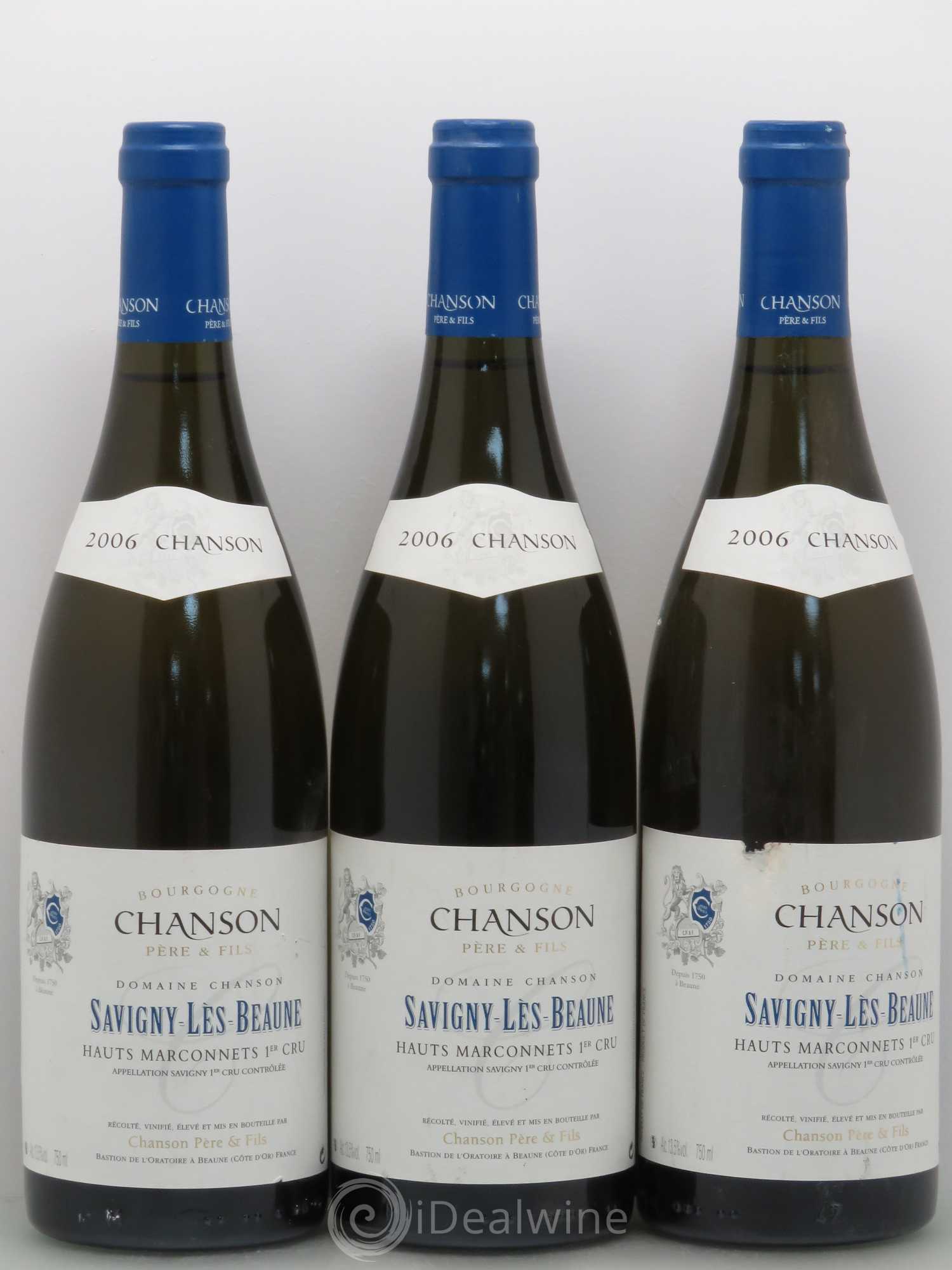 Savigny-lès-Beaune 1er Cru Hauts Marconnets Maison Chanson 2006 - Lot de 6 bouteilles - 2