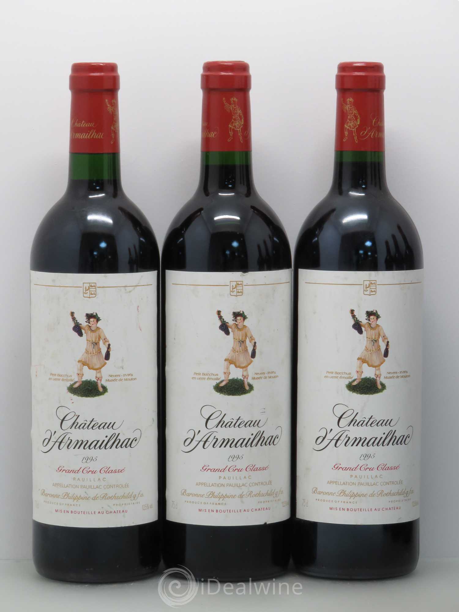 Château d' Armailhac - Mouton Baron(ne) Philippe 5ème Grand Cru Classé 1995 - Lot de 6 bouteilles - 1