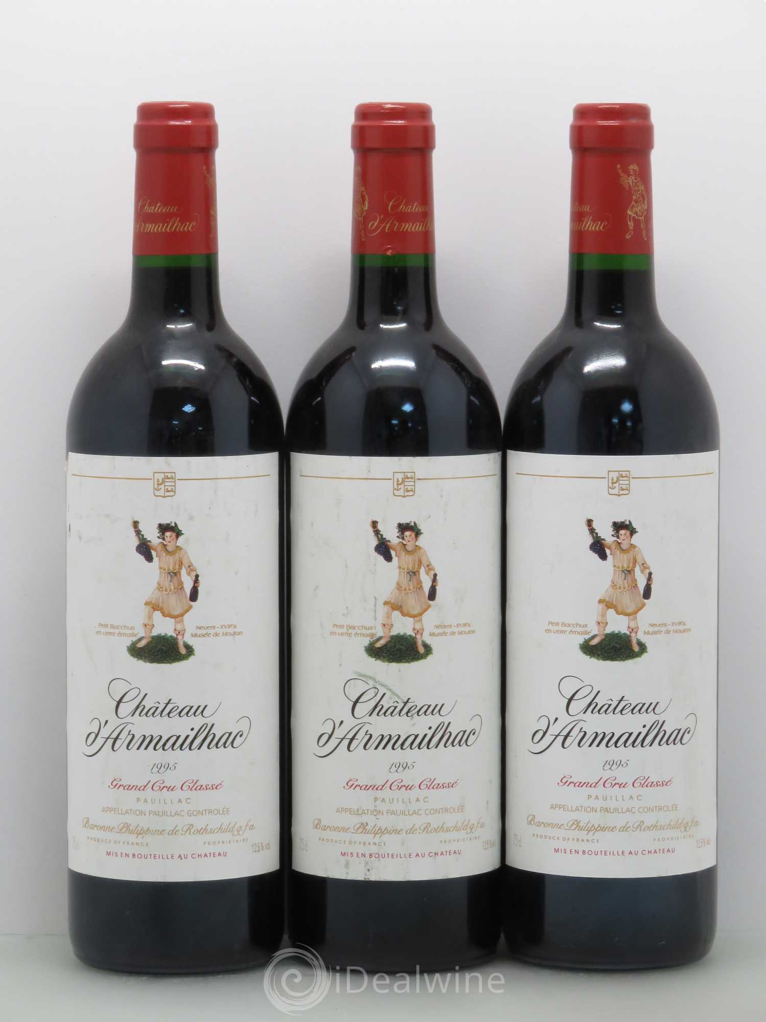Château d' Armailhac - Mouton Baron(ne) Philippe 5ème Grand Cru Classé 1995 - Lot de 6 bouteilles - 2