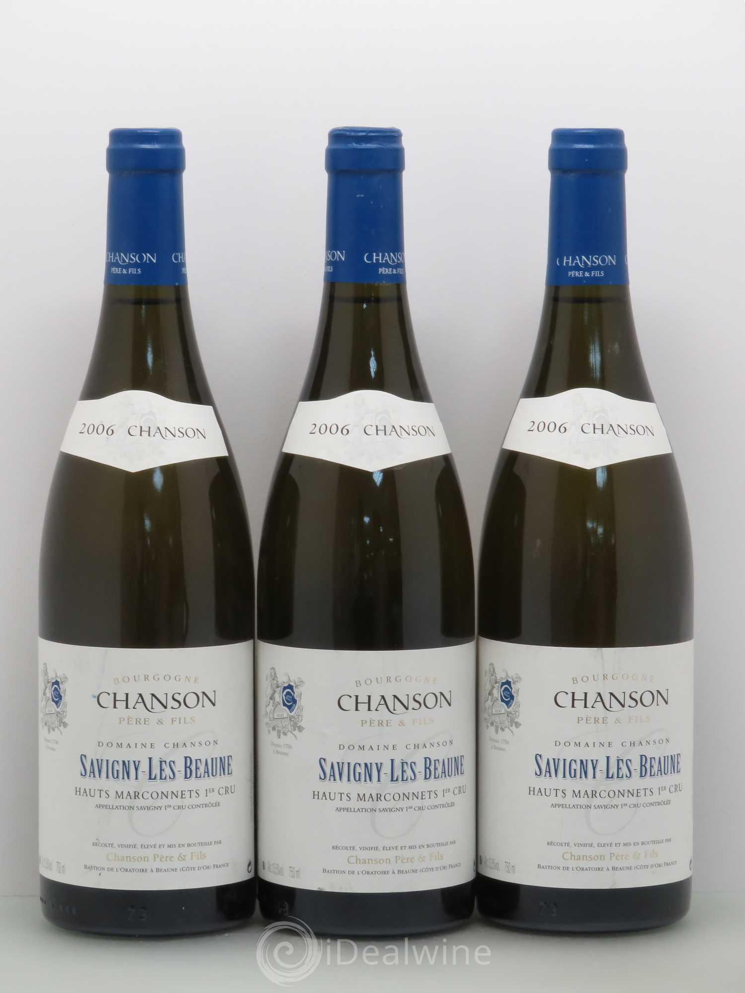 Savigny-lès-Beaune 1er Cru Hauts Marconnets Maison Chansonr 2006 - Posten von 6 Flaschen - 2