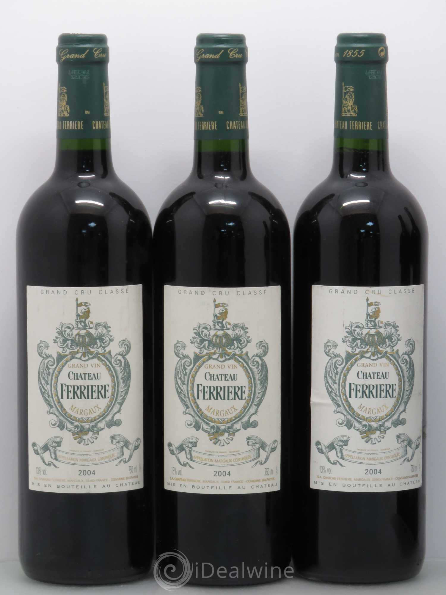 Château Ferrière 3ème Grand Cru Classé 2004 - Lot de 5 bouteilles - 1
