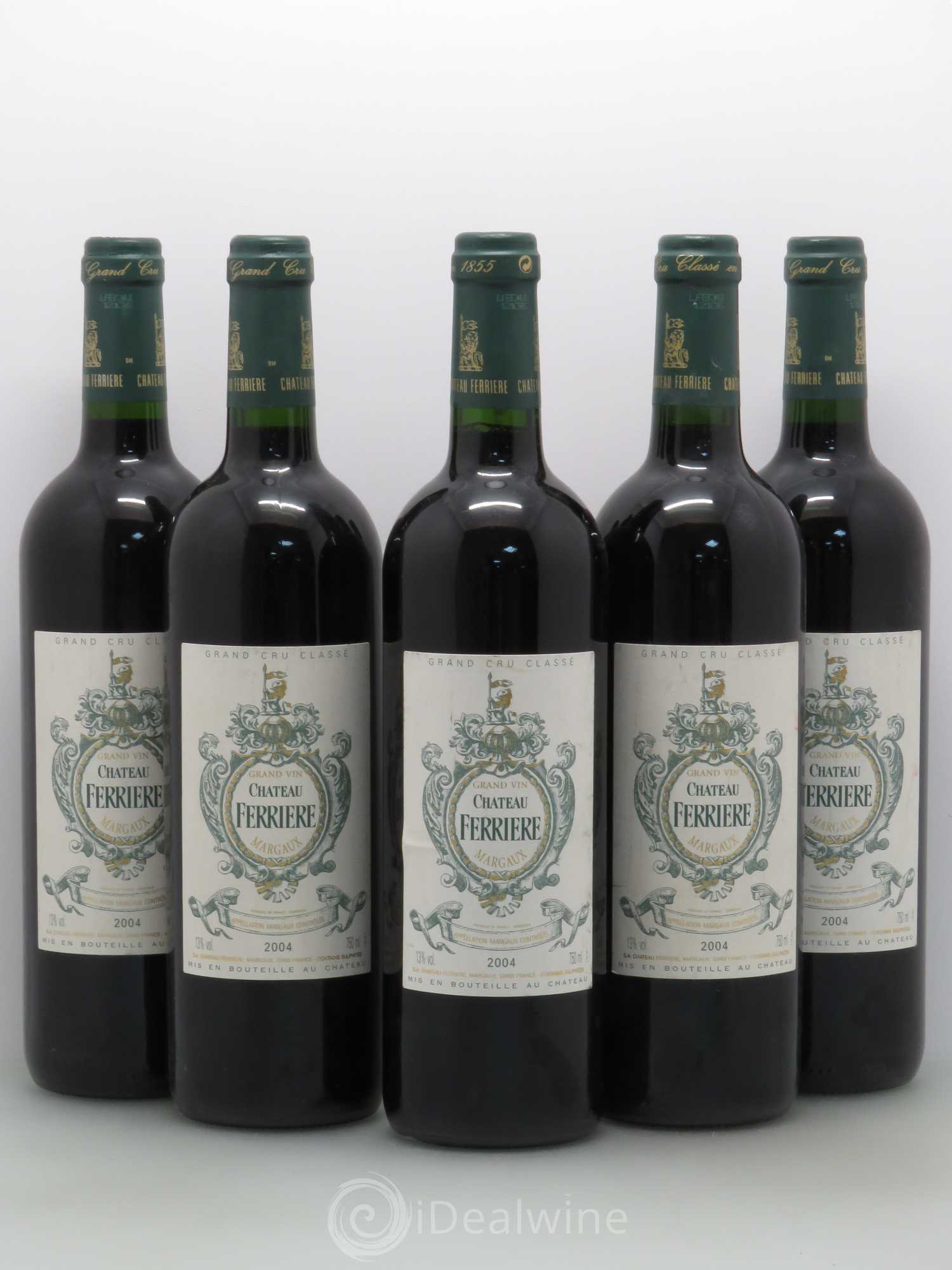 Château Ferrière 3ème Grand Cru Classé 2004 - Lot de 5 bouteilles - 0