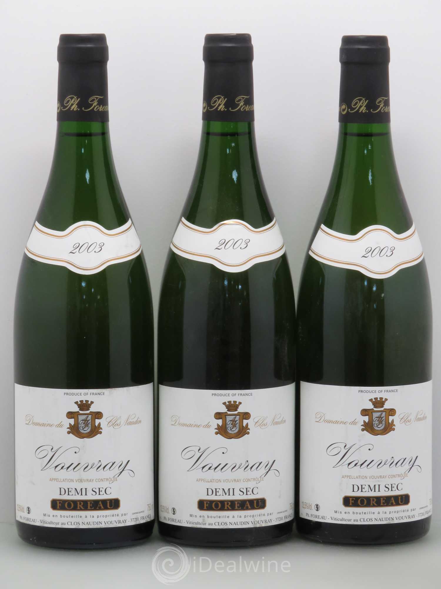 Vouvray Demi-Sec Clos Naudin - Philippe Foreau 2003 - Lot de 6 bouteilles - 2