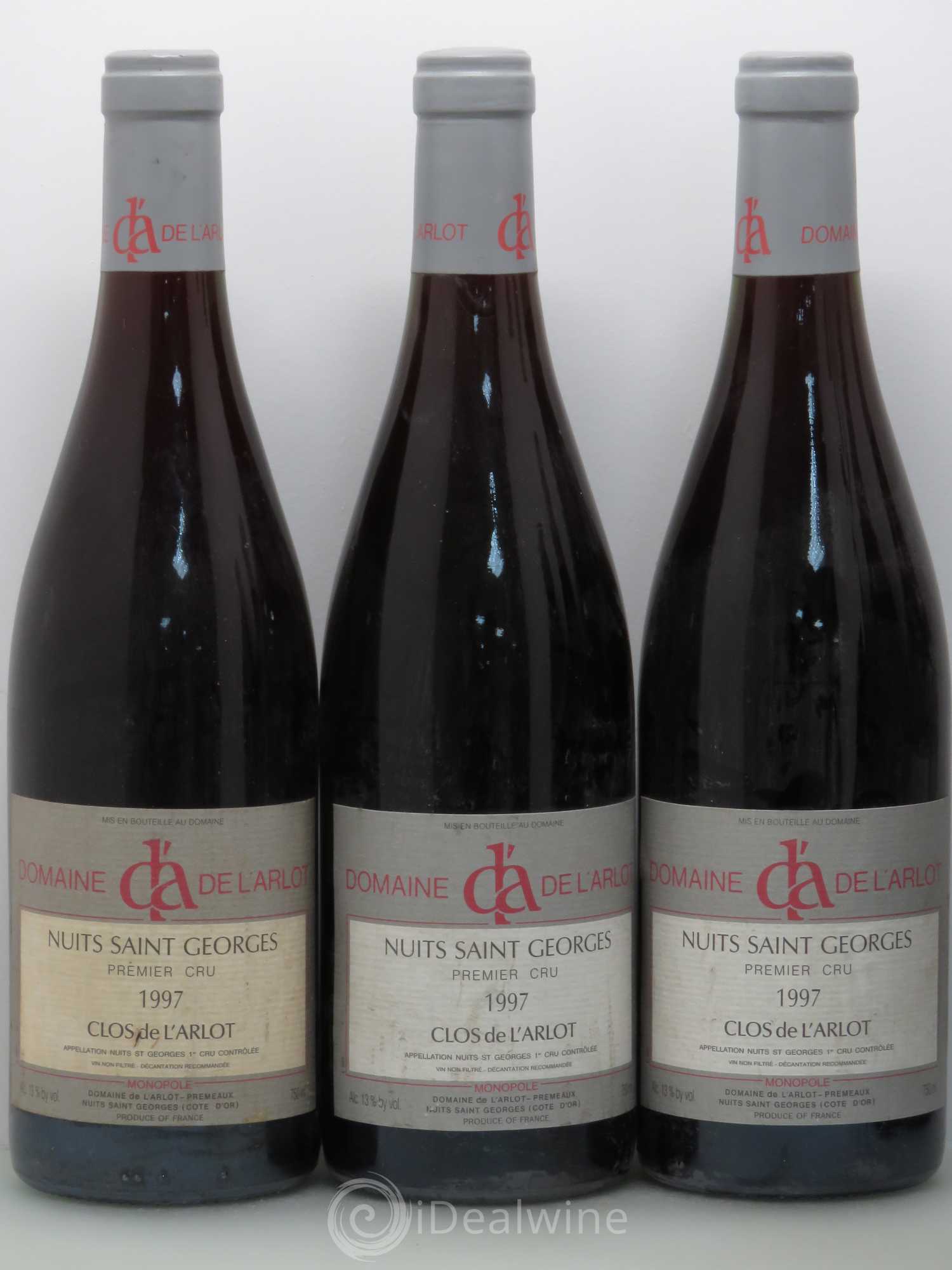 Nuits-Saint-Georges 1er Cru Clos Arlot 1997 - Lot de 6 bouteilles - 1