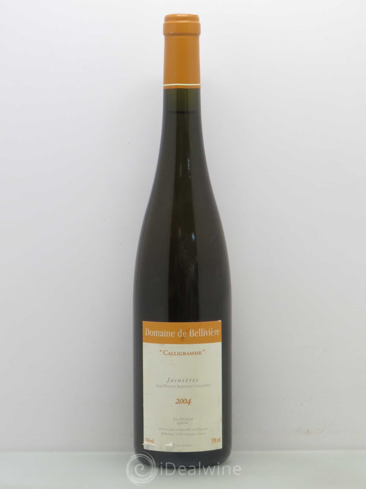 Jasnières Caligramme - Domaine de Bellivière 2004 - Posten von 1 Flasche - 0