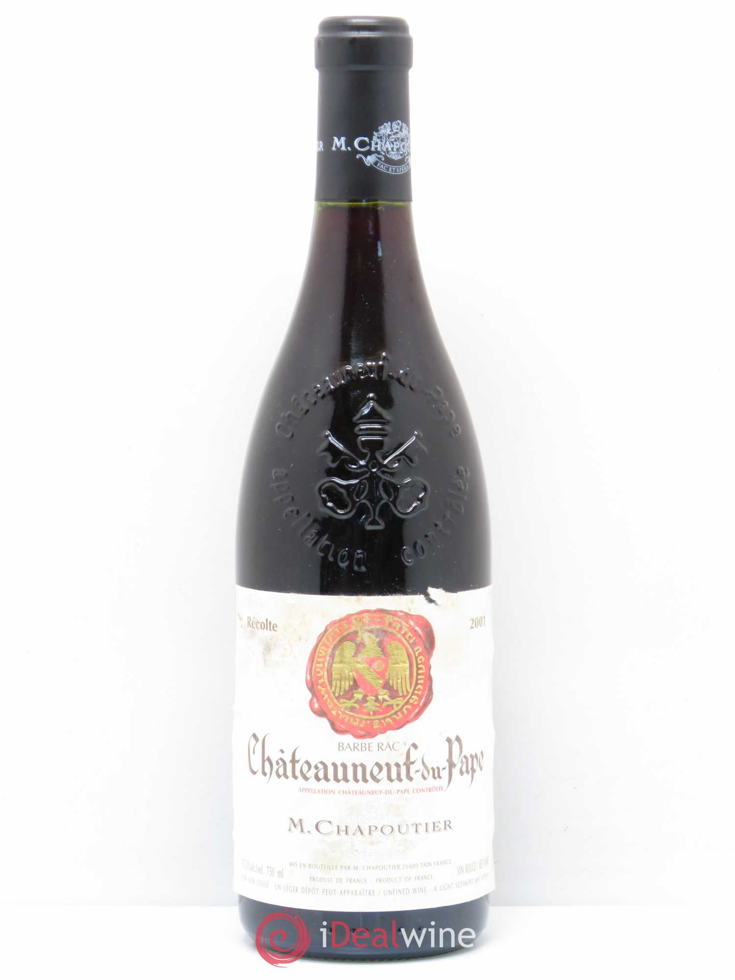 Châteauneuf-du-Pape Barbe Rac Chapoutier 2001 - Lot de 1 bouteille - 0