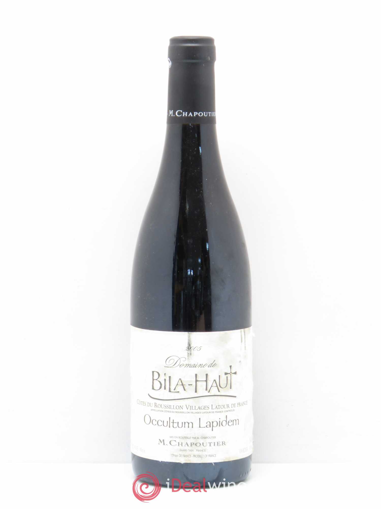 Côtes du Roussillon Villages Latour de France Bila-Haut (Domaine) Occultum Lapidem Chapoutier Billa haut 2005 - Lot de 1 bouteille - 0