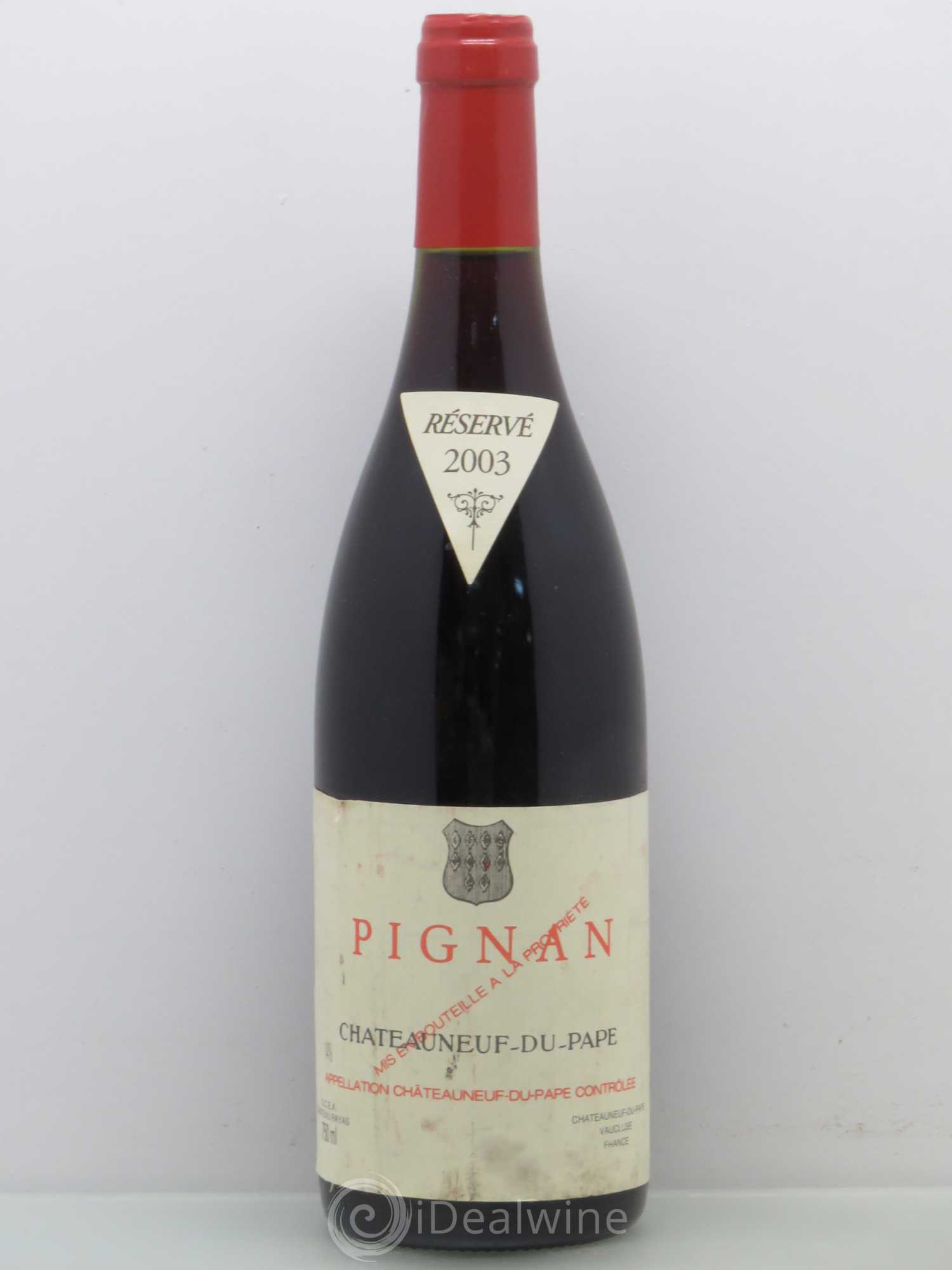 Châteauneuf-du-Pape Pignan Emmanuel Reynaud 2003 - Lot de 1 bouteille - 0