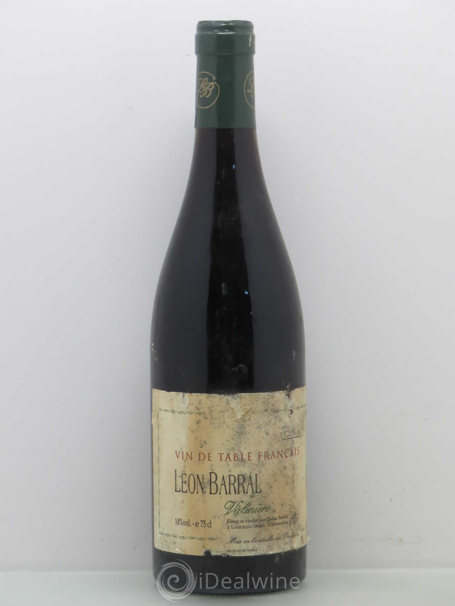 Faugères Valinière Domaine Léon Barral 2000 - Lot de 1 bouteille - 0