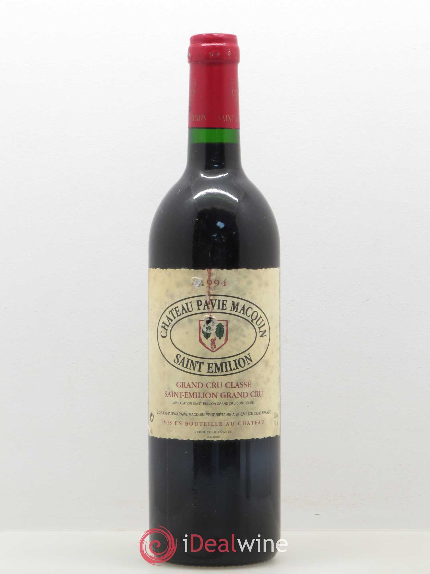 Château Pavie Macquin 1er Grand Cru Classé B 1994 - Lot de 1 bouteille - 0