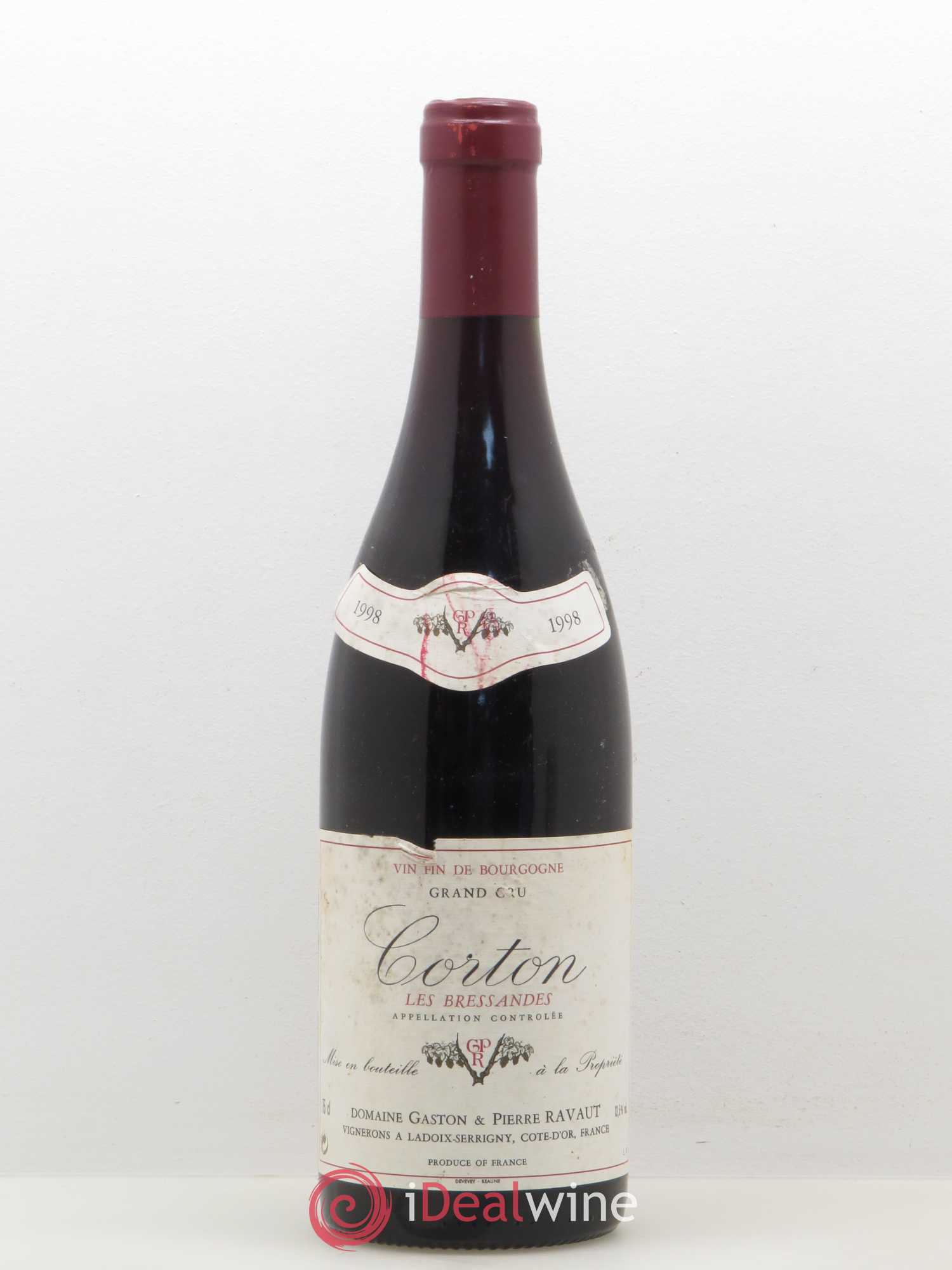 Corton Grand Cru Bressandes Gaston Ravaut 1998 - Lot de 1 bouteille - 0