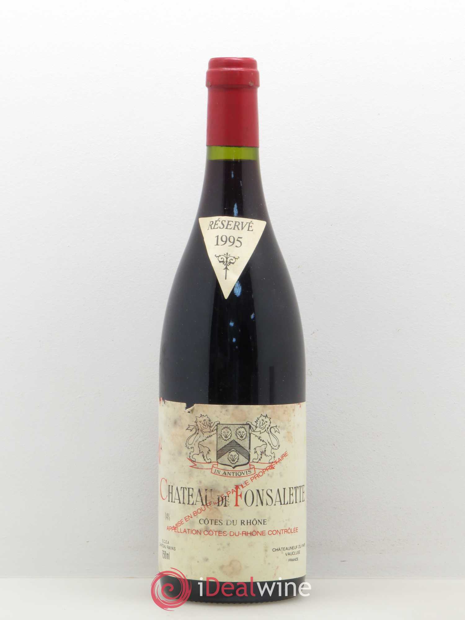 Côtes-du-Rhône Château de Fonsalette Emmanuel Reynaud 1995 - Lot de 1 bouteille - 0