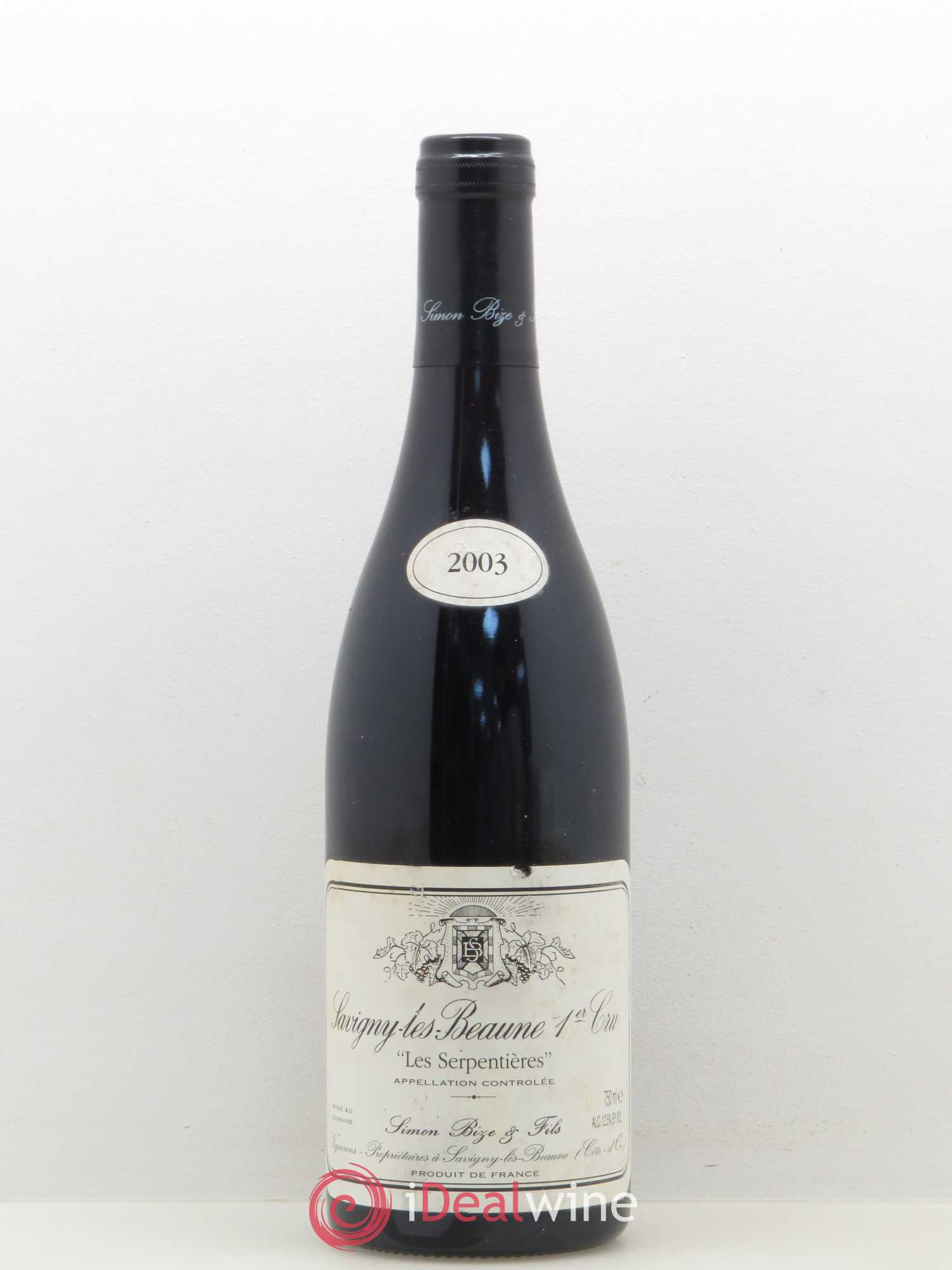 Savigny-lès-Beaune 1er Cru Les Serpentières Simon Bize & Fils 2003 - Lot de 1 bouteille - 0