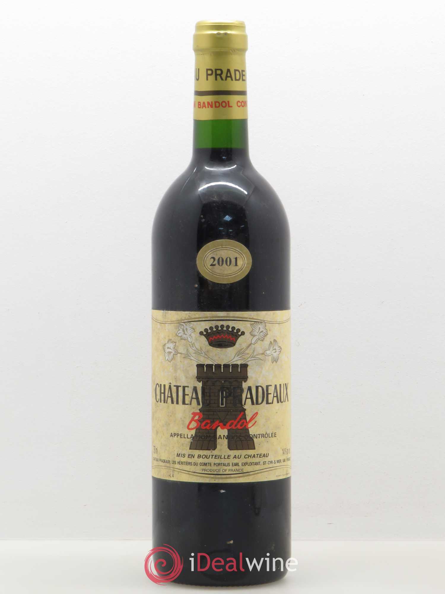 Bandol Château Pradeaux Famille Portalis 2001 - Lot de 1 bouteille - 0