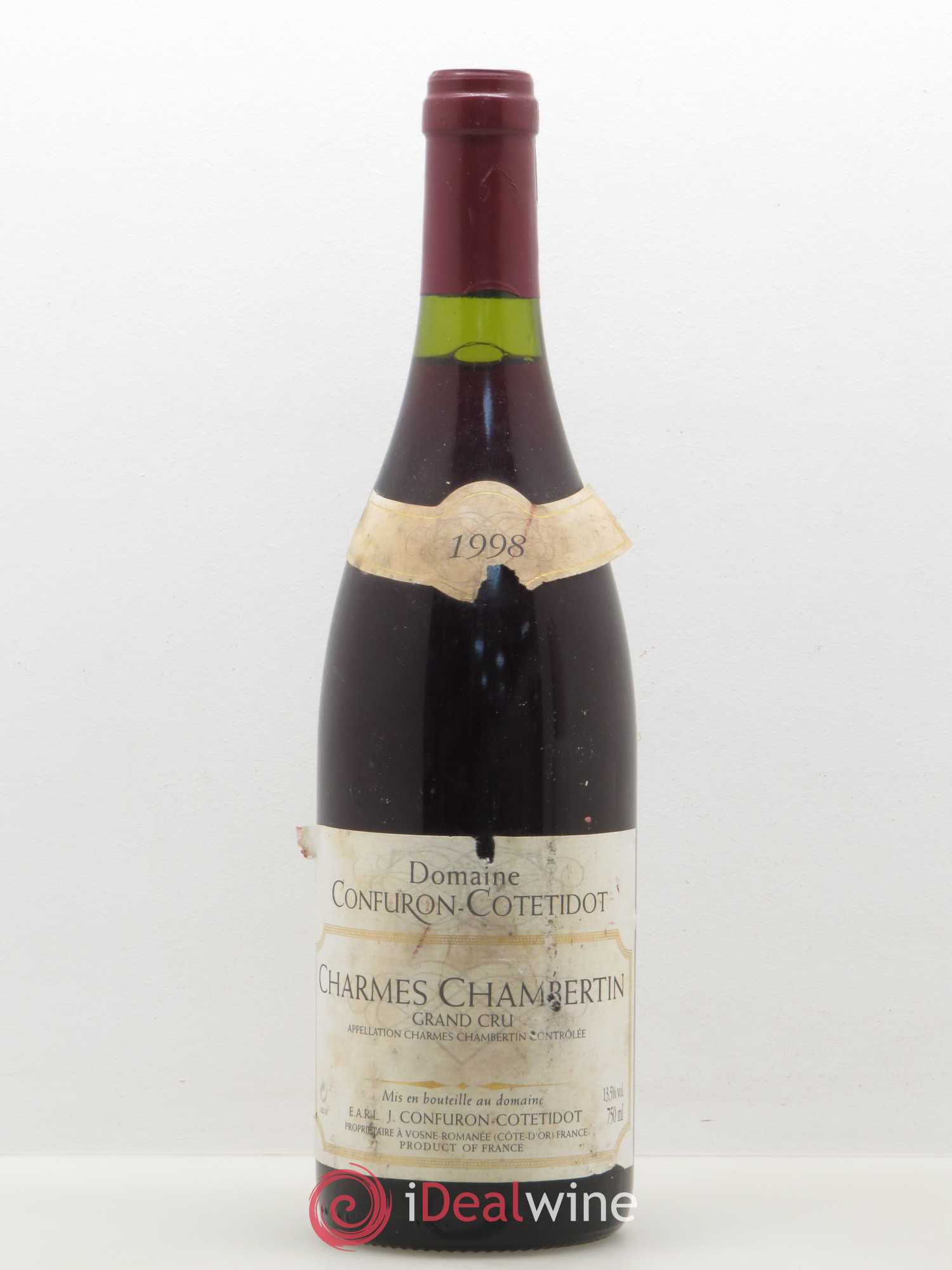 Charmes-Chambertin Grand Cru Confuron-Cotetidot 1998 - Lot de 1 bouteille - 0