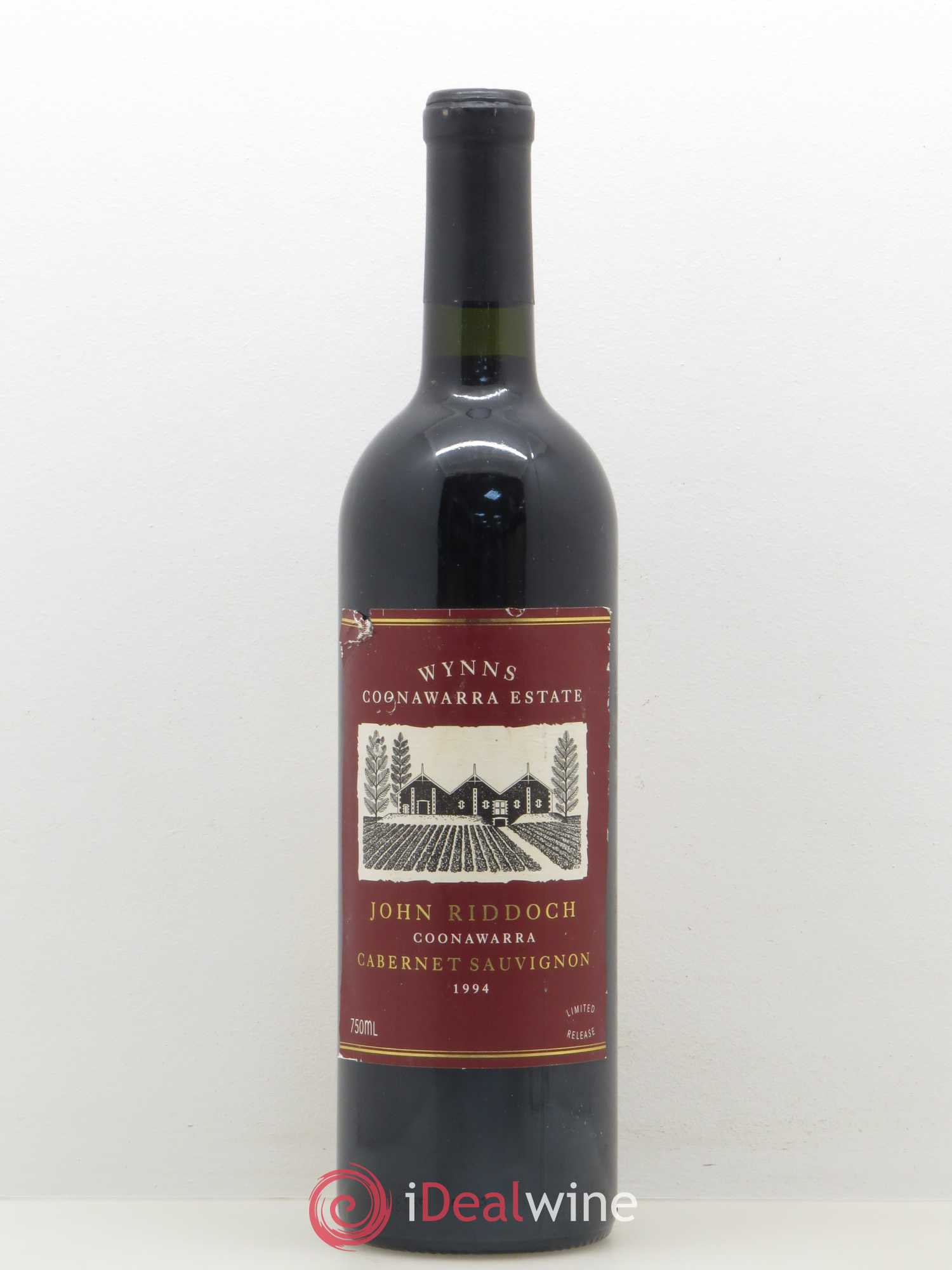 Vins Etrangers Coonawarra Estate Wynns Cabernet Sauvignon J.Riddock 1994 - Lotto di 1 bottiglia - 0