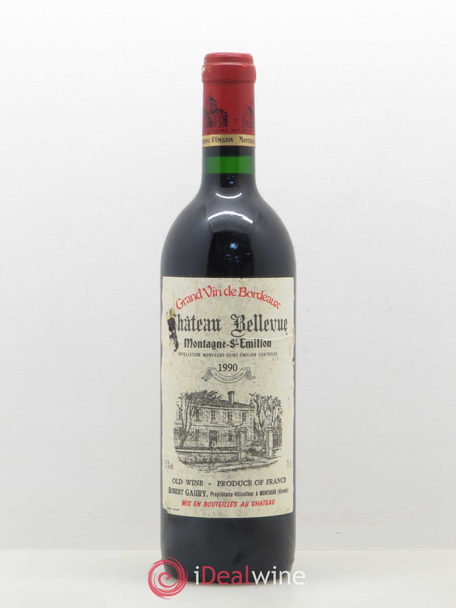 Montagne Saint-Émilion Château Bellevue 1990 - Lot de 1 bouteille - 0