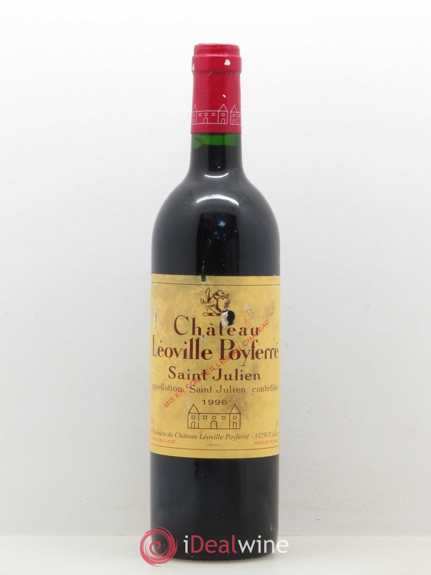 Château Léoville Poyferré 2ème Grand Cru Classé 1996 - Lot de 1 bouteille - 0