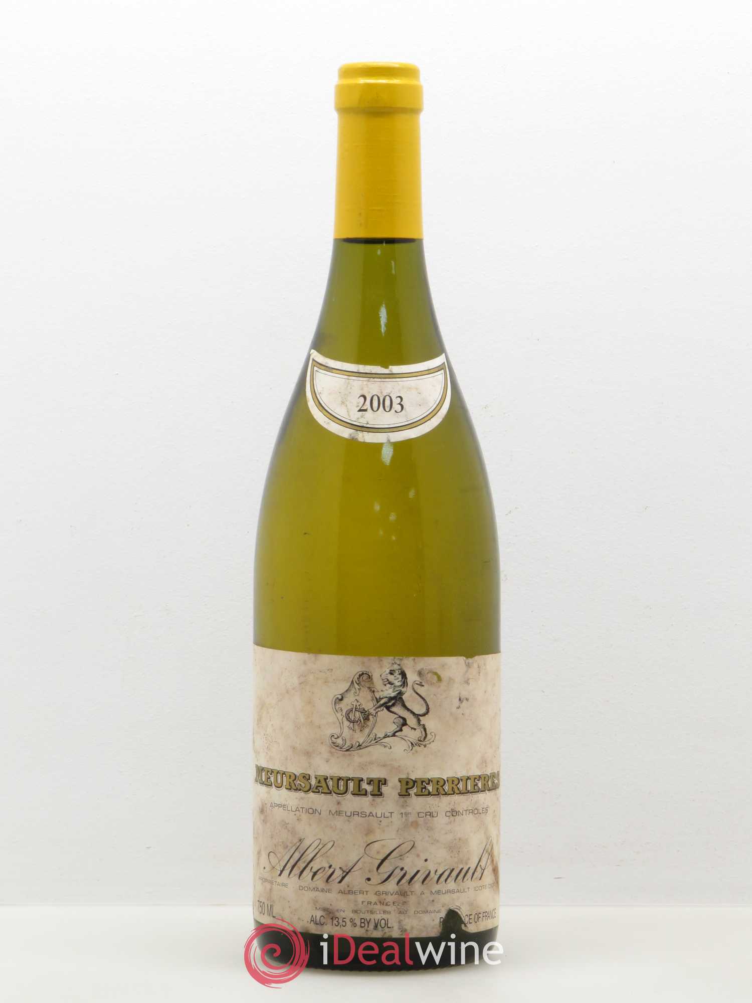 Meursault 1er Cru Perrières Albert Grivault 2003 - Lot de 1 bouteille - 0