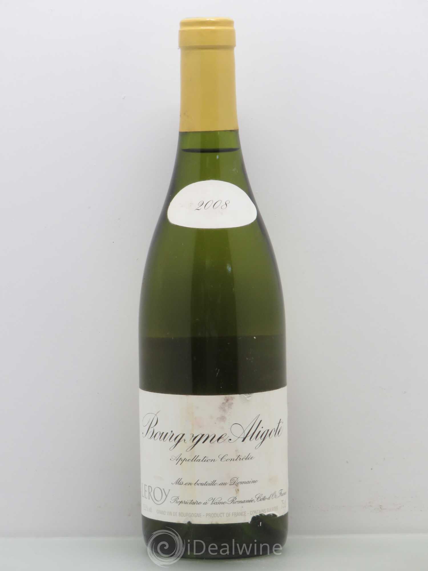 Bourgogne Aligoté Leroy (Domaine) 2008 - Lot de 1 bouteille - 0