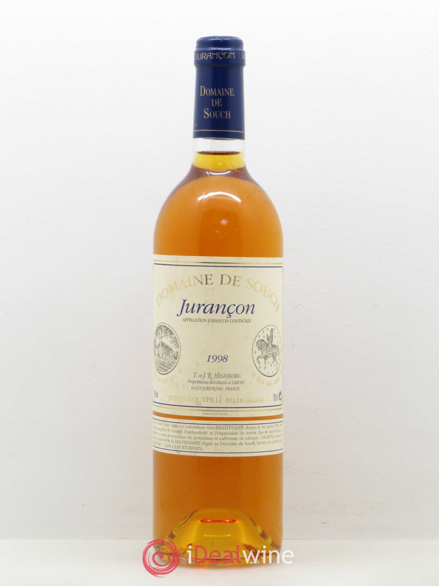 Jurançon sec Souch (Domaine de) 1998 - Lot de 1 bouteille - 0