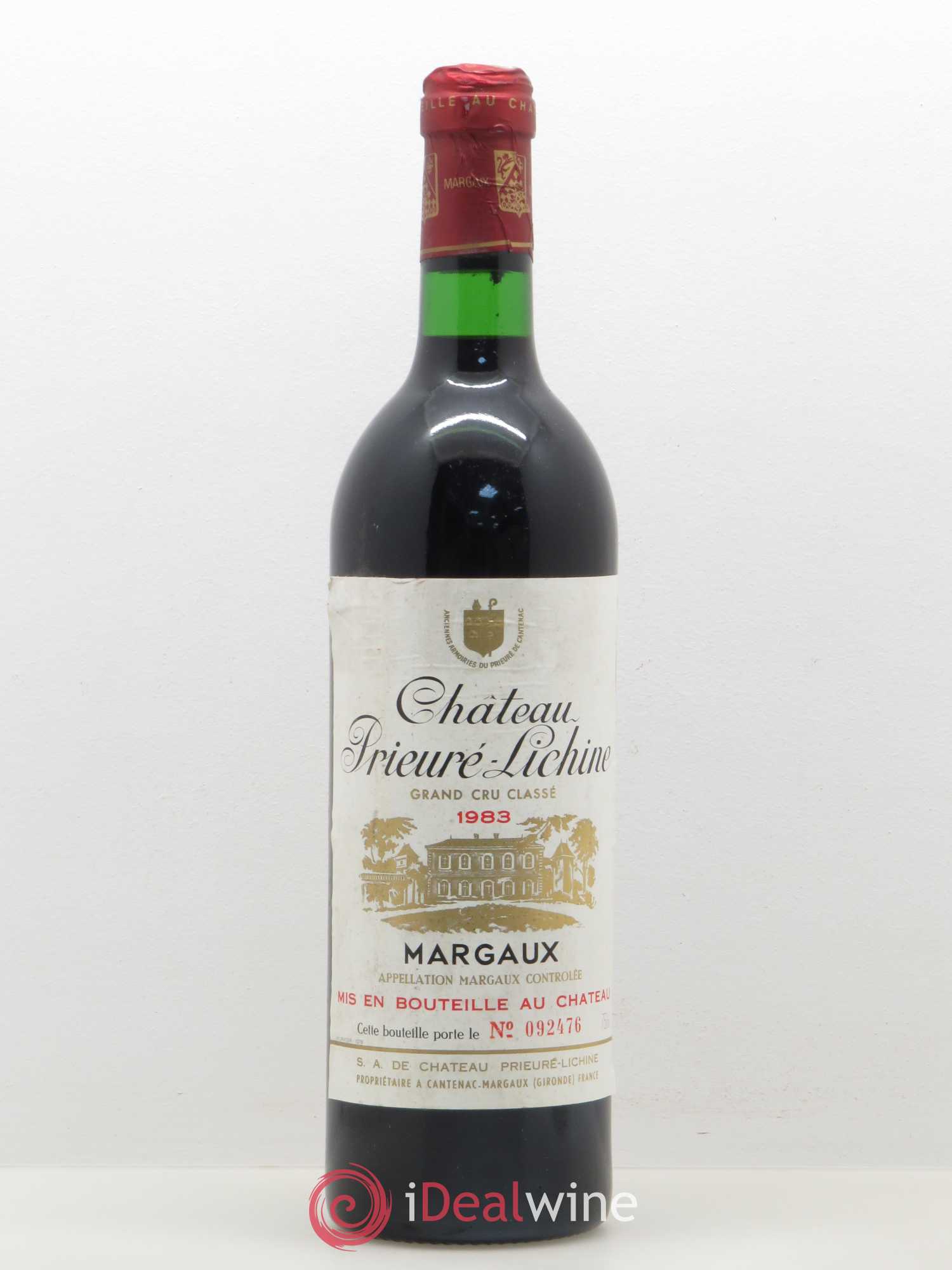 Château Prieuré Lichine 4ème Grand Cru Classé 1983 - Lot de 1 bouteille - 0