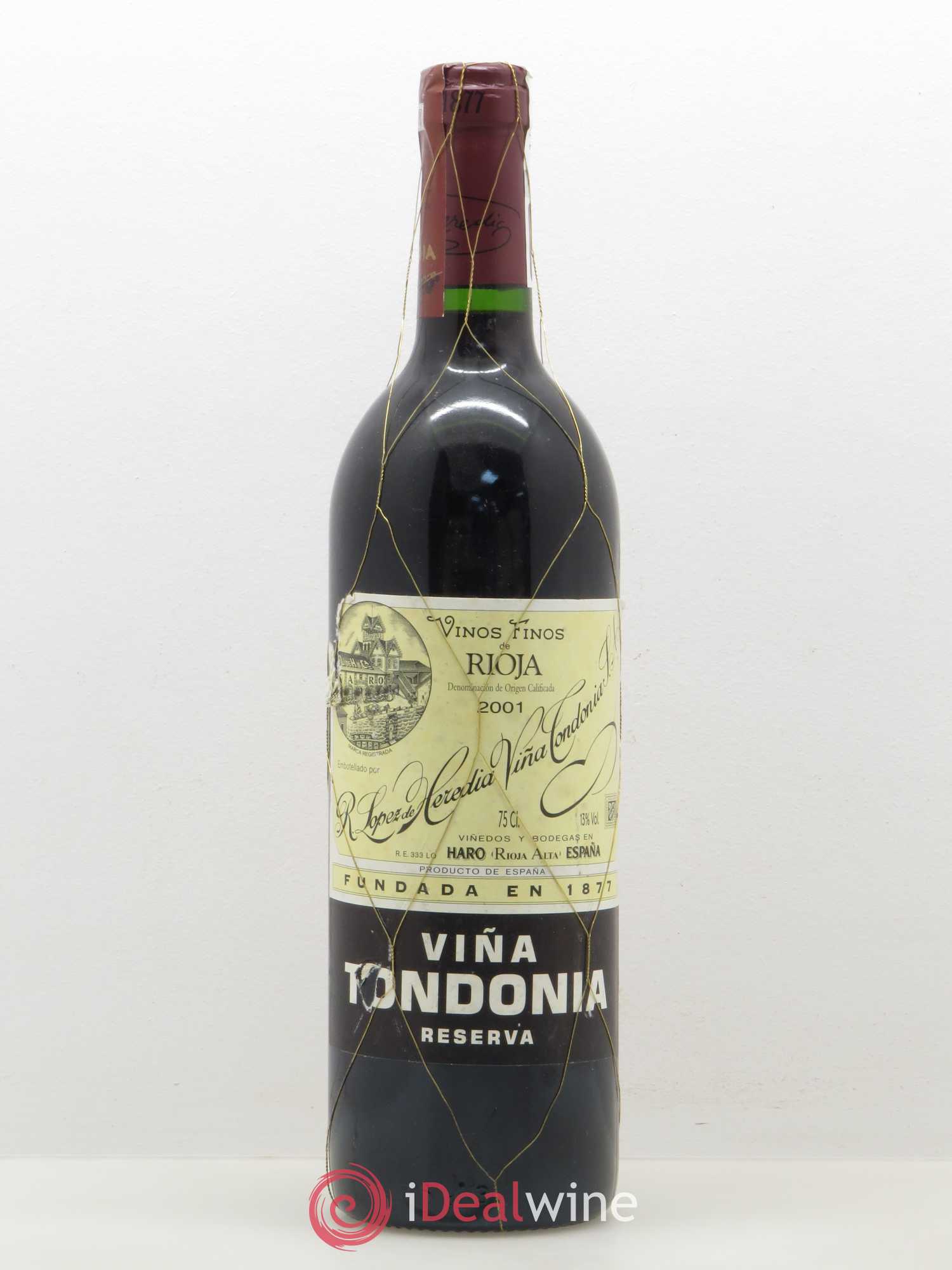 Rioja DOCA Reserva Vina Tondonia R. Lopez de Heredia 2001 - Posten von 1 Flasche - 0