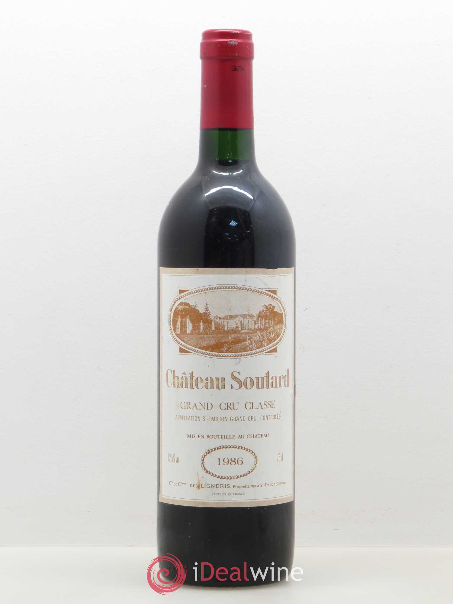 Château Soutard Grand Cru Classé 1986 - Lot de 1 bouteille - 0