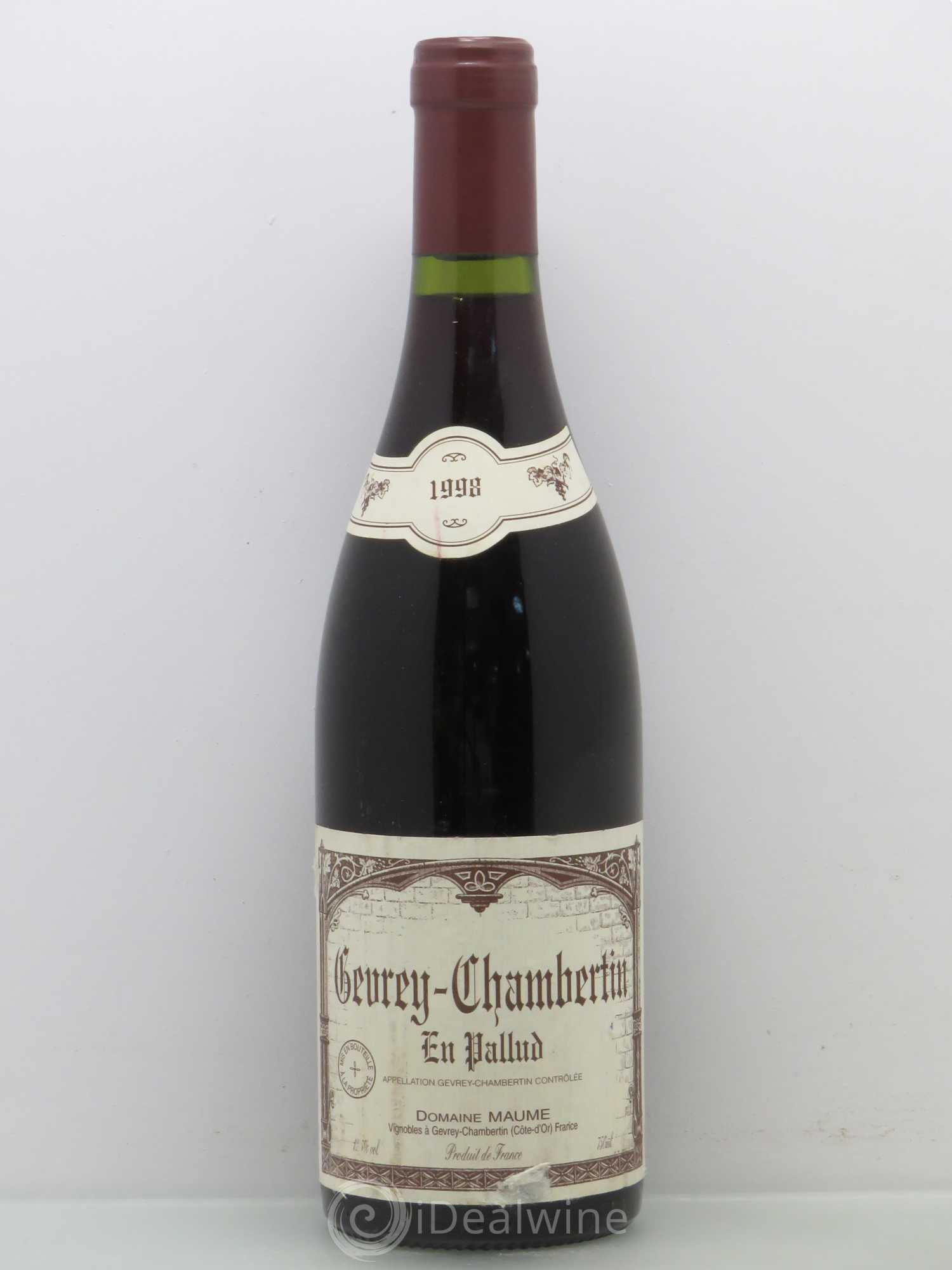 Gevrey-Chambertin En Pallud - Domaine Maume 1998 - Posten von 1 Flasche - 0