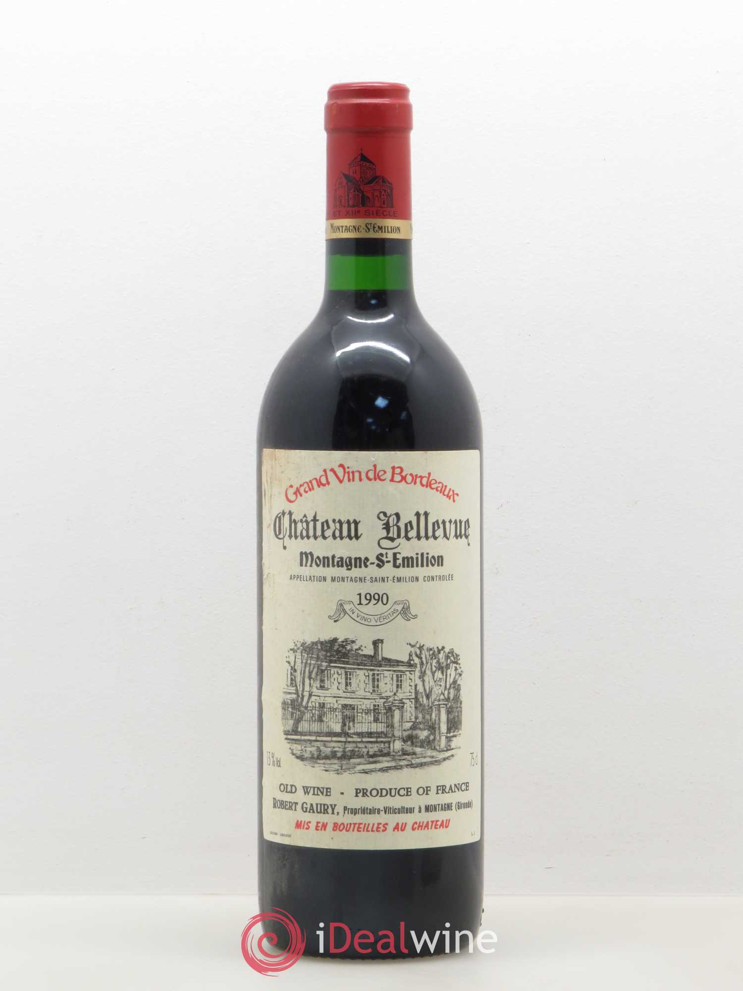 Montagne Saint-Émilion Château Bellevue 1990 - Lot de 1 bouteille - 0