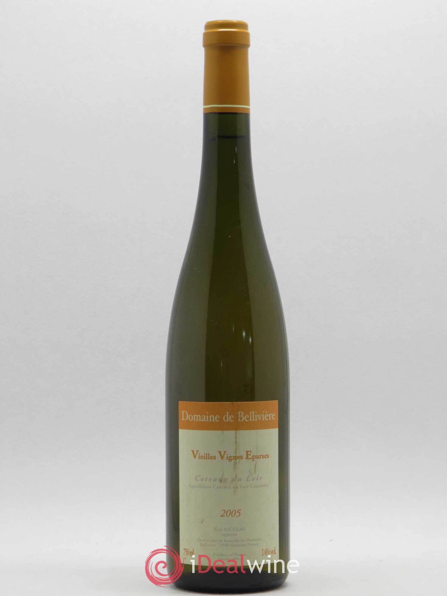 Coteaux du Loir Vieilles Vignes Eparses Domaine de Bellivière 2005 - Lot de 1 bouteille - 0