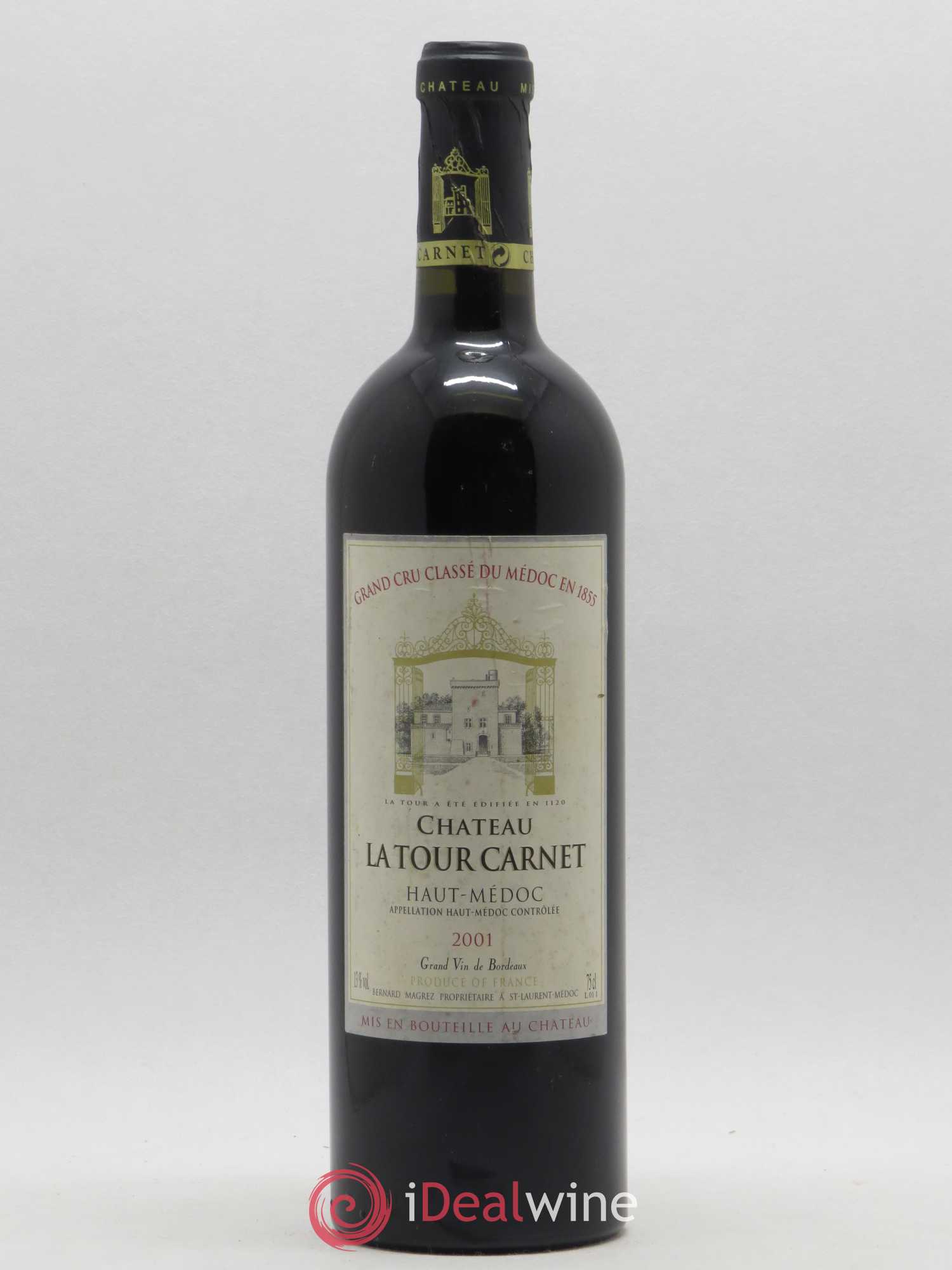 Château la Tour Carnet 4ème Grand Cru Classé 2001 - Lot de 1 bouteille - 0